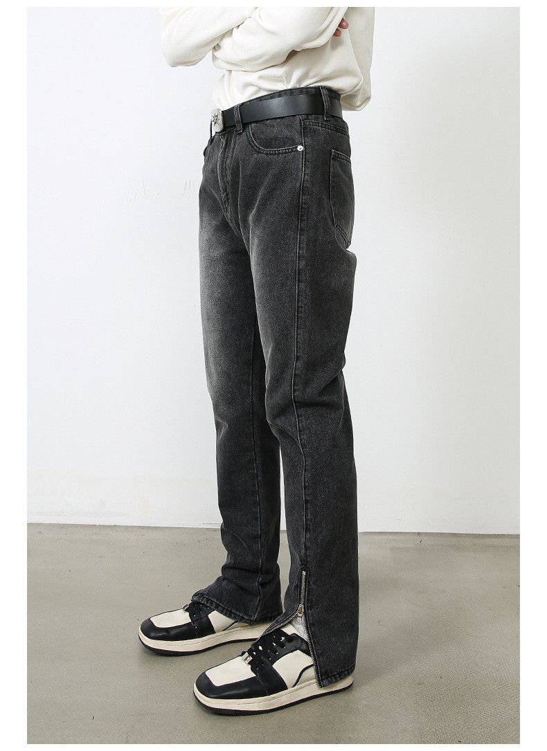 Japanese Brand Japanese retro men's slim fit versatile zipper jeans Size US 32 / EU 48 - 4 Thumbnail