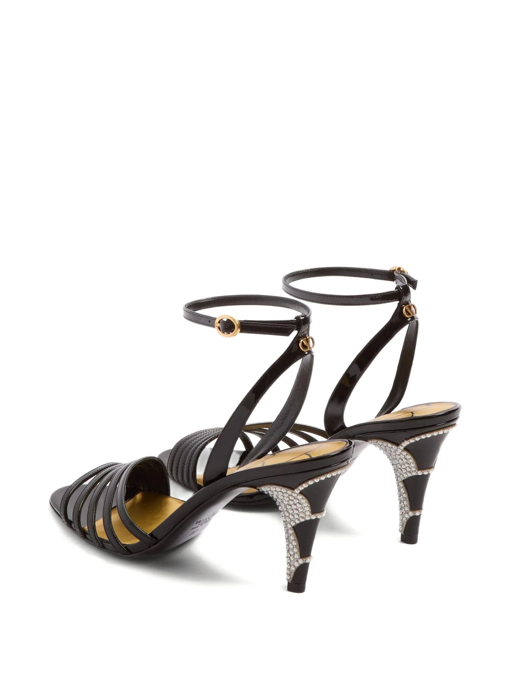 Valentino os11x0126 85mm Ladycrush Leather Sandals in Black Size US 8 / IT 38 - 3 Thumbnail