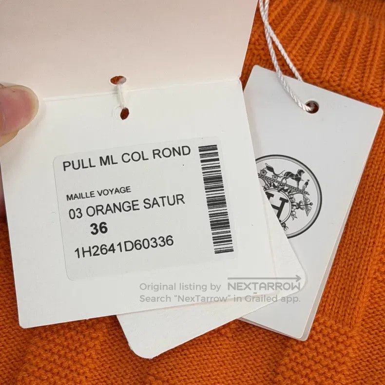 Hermes Hermes Orange Printed Wool Sweater Size XS / US 0-2 / IT 36-38 - 7 Thumbnail