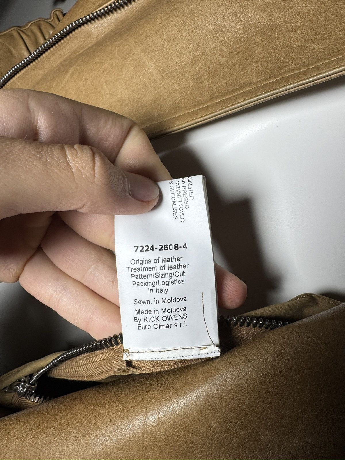 Rick Owens Rick Owens Camel Beige Leather Biker Jacket – FW16 Mastodon Size US S / EU 44-46 / 1 - 10 Thumbnail