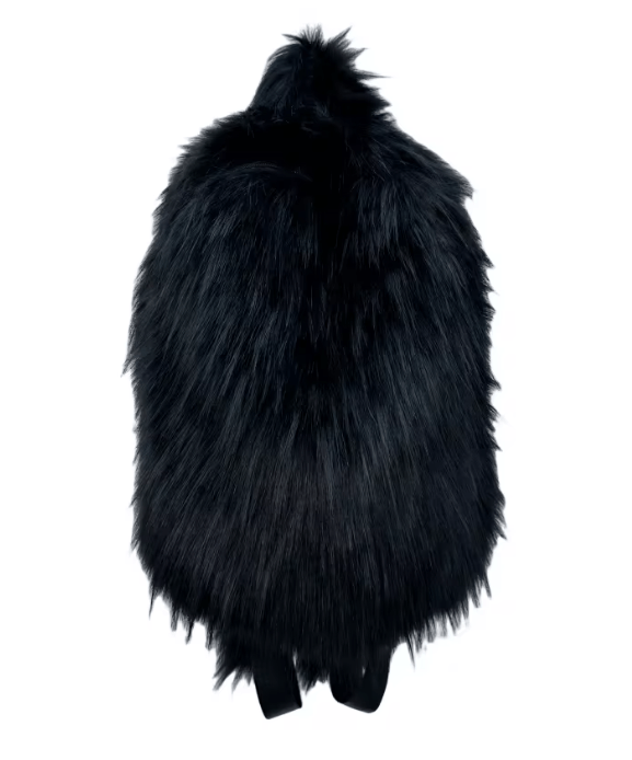 Japanese Brand Black Faux Fur Backpack Size ONE SIZE - 1 Thumbnail