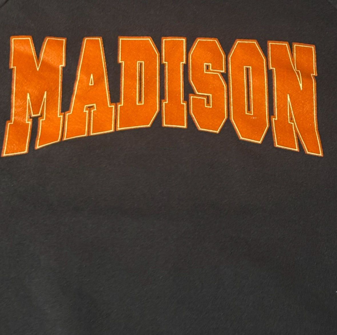 Fruit Of The Loom Vintage 90s Navy and Orange Madison University Sweater Size US M / EU 48-50 / 2 - 2 Thumbnail
