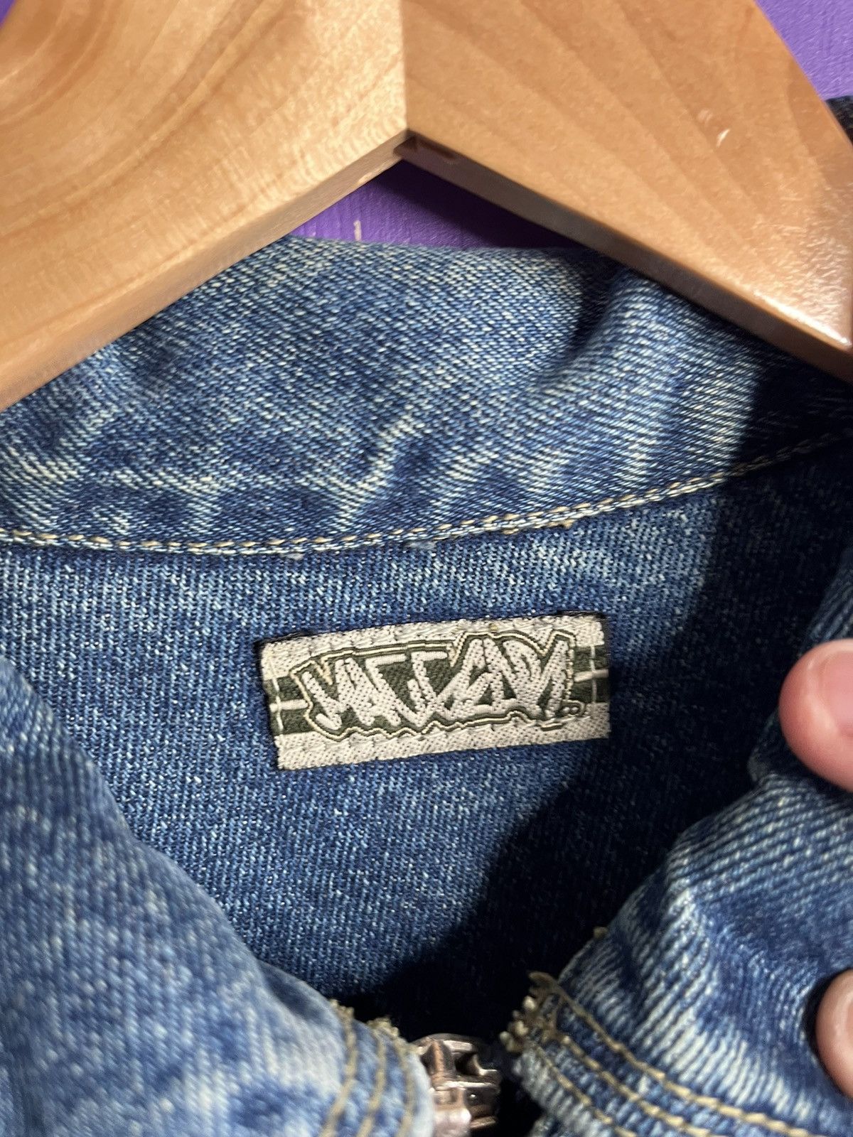 Vintage Vintage Maggear zip up denim overshirt jacket Size US XL / EU 56 / 4 - 4 Thumbnail