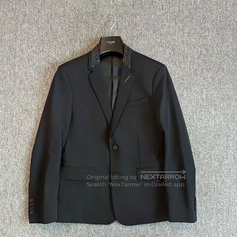 Dior Dior Black Wool Embroidered Long Sleeve Coat . Size US S / EU 44-46 / 1 - 1 Thumbnail