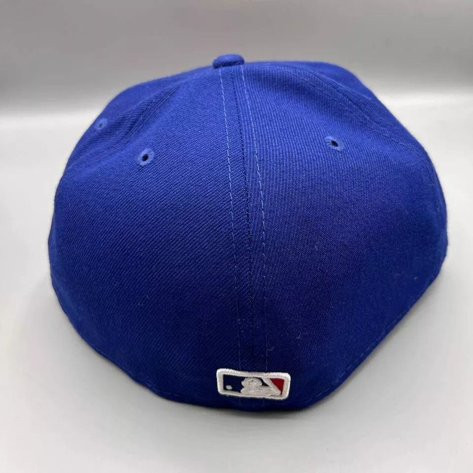 New Era Los Angeles LA Dodgers Hat Men 7 5/8 Blue Red MLB Fitted Cap Size ONE SIZE - 6 Thumbnail