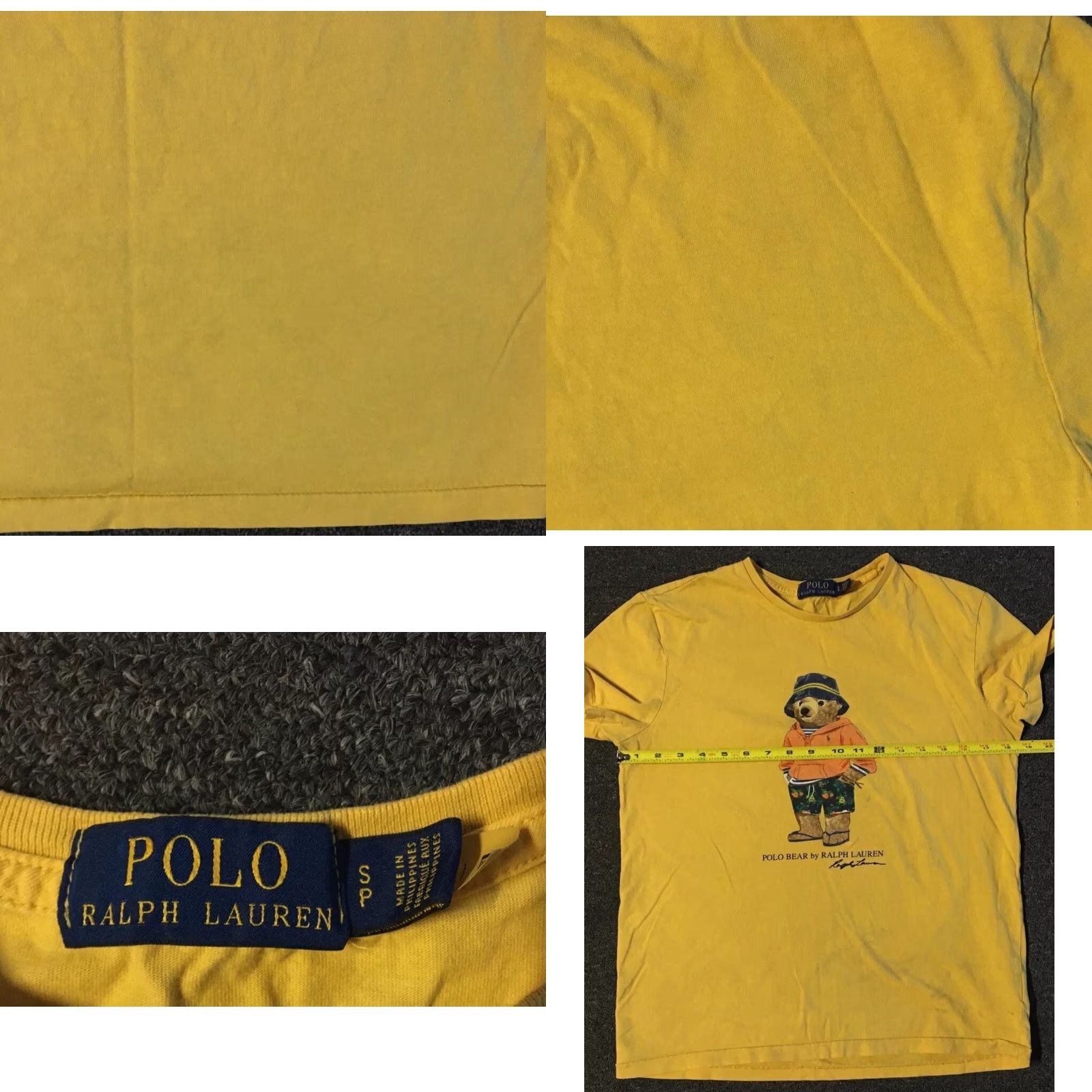 Polo Ralph Lauren VINTAGE Polo Ralph Lauren Faded Bear Shirt S Sport Sailing Nautical Hip Hop Flag 90s Shirt Mens Yellow Size US S / EU 44-46 / 1 - 8 Thumbnail