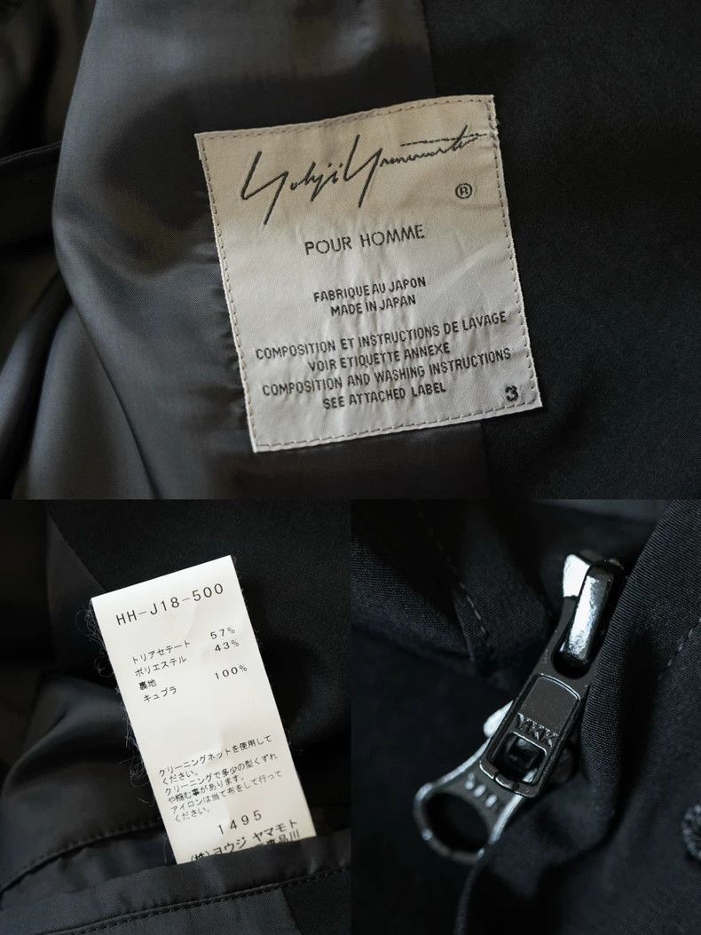 Yohji Yamamoto Yohji Yamamoto 19 SS Zip Distortion Collar Triacetate Coat Size US L / EU 52-54 / 3 - 6 Thumbnail