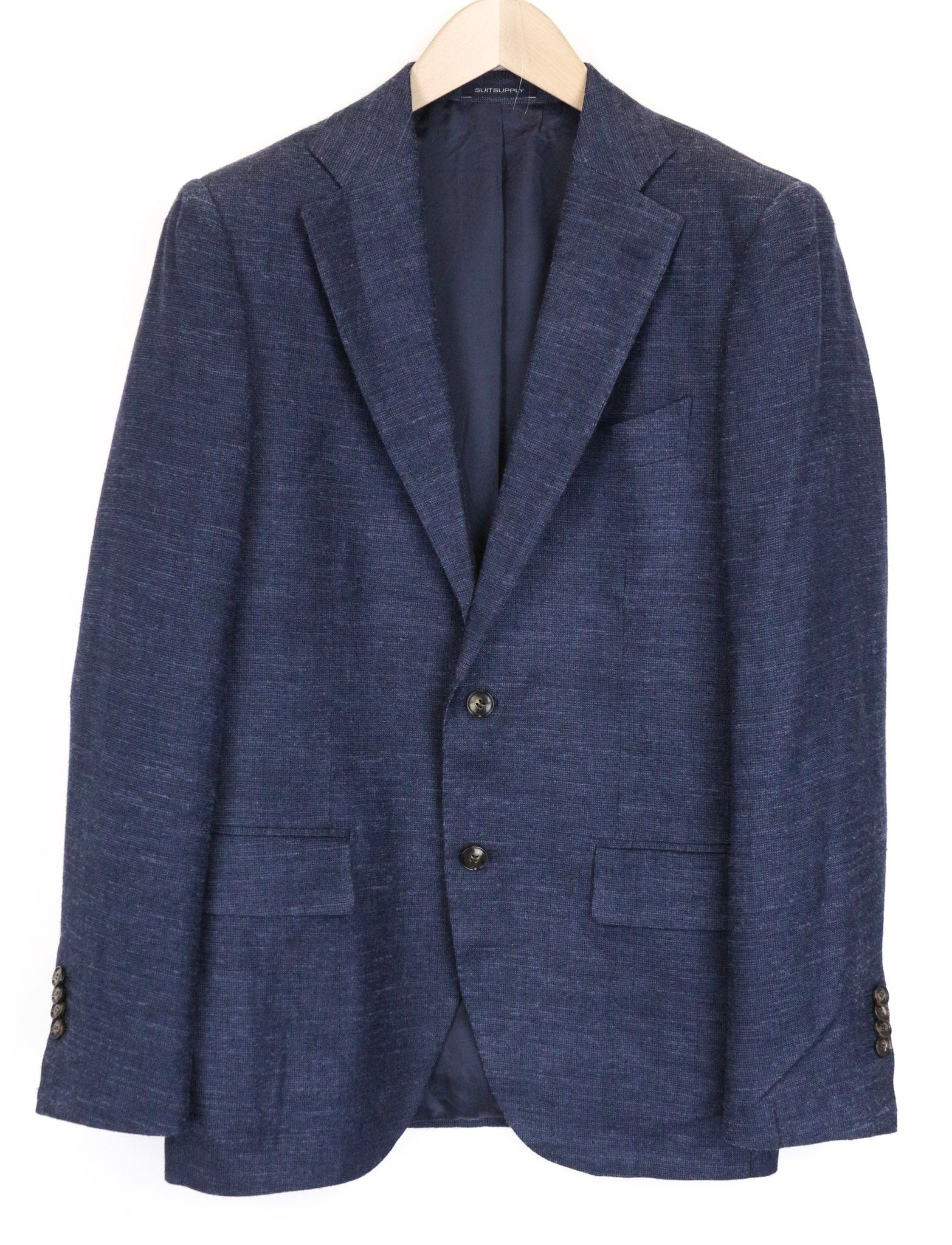 Suitsupply LAZIO UK38R Blue Wool Silk Linen 3 Piece Suit 75706 Size 38R - 2 Thumbnail