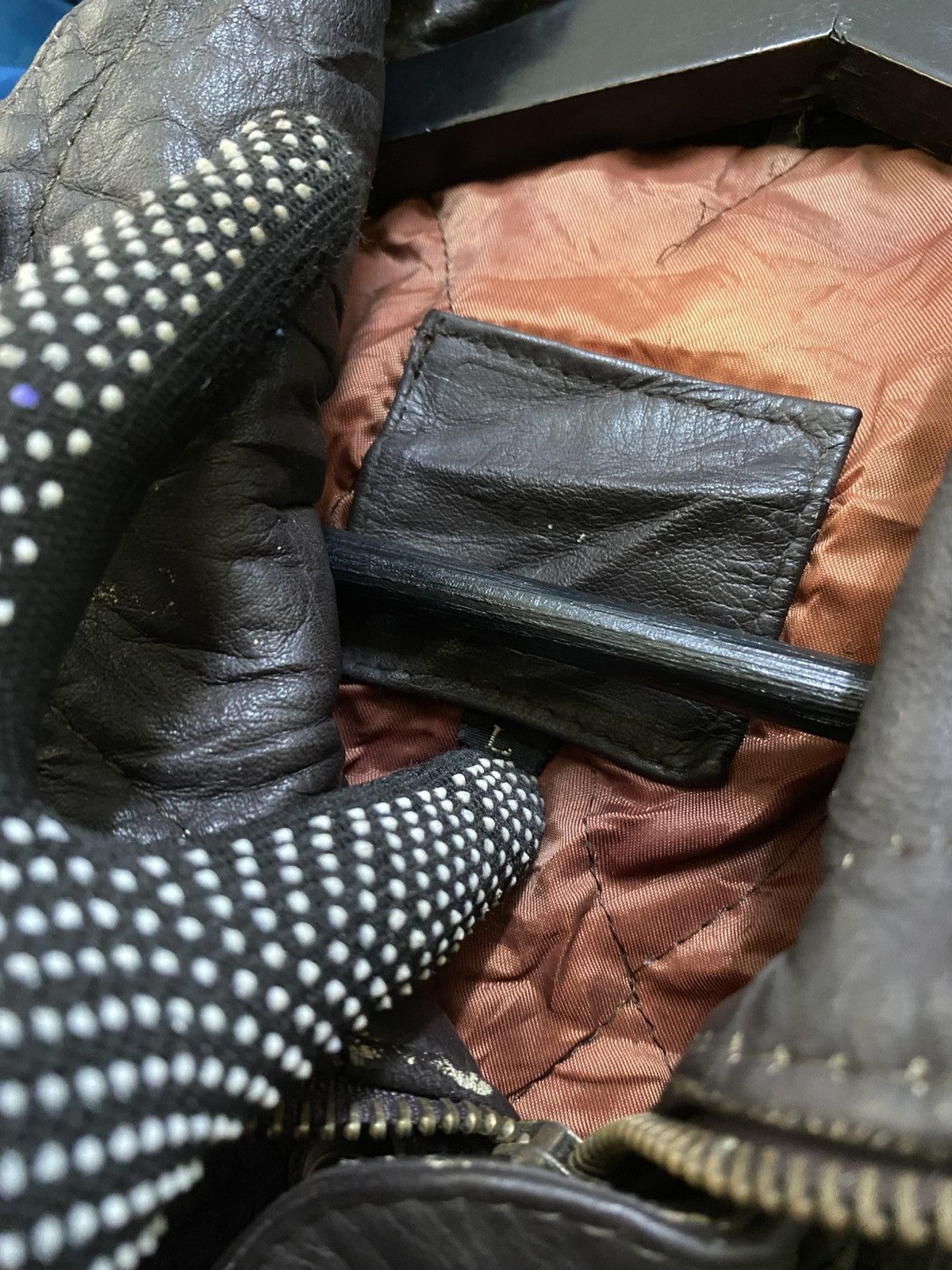 Other Vintage Black Leather Bomber Jacket with Epaulettes Size US M / EU 48-50 / 2 - 5 Thumbnail