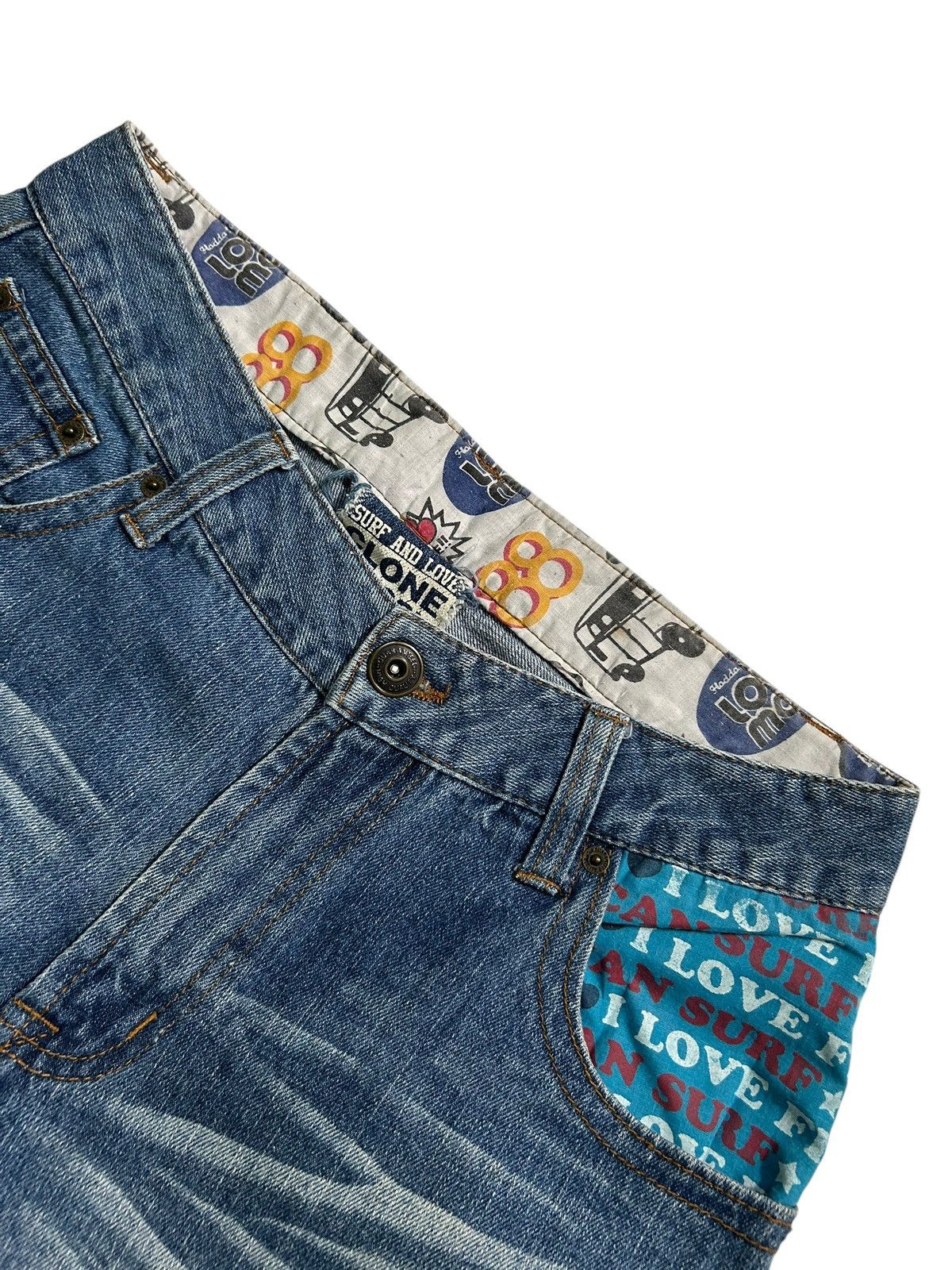 Japanese Brand × Kapital × Vintage SURF AND LOVE Vintage Design Denim Jeans Size US 32 / EU 48 - 10 Thumbnail