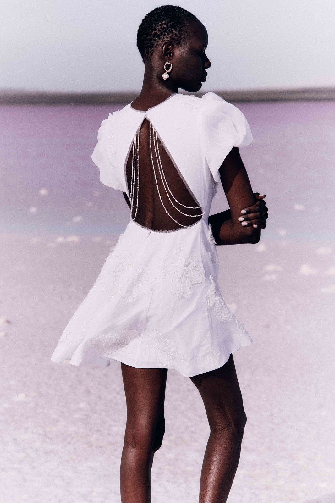Aje AJE Vera Beaded Flower Mini Dress Size M / US 6-8 / IT 42-44 - 8 Thumbnail