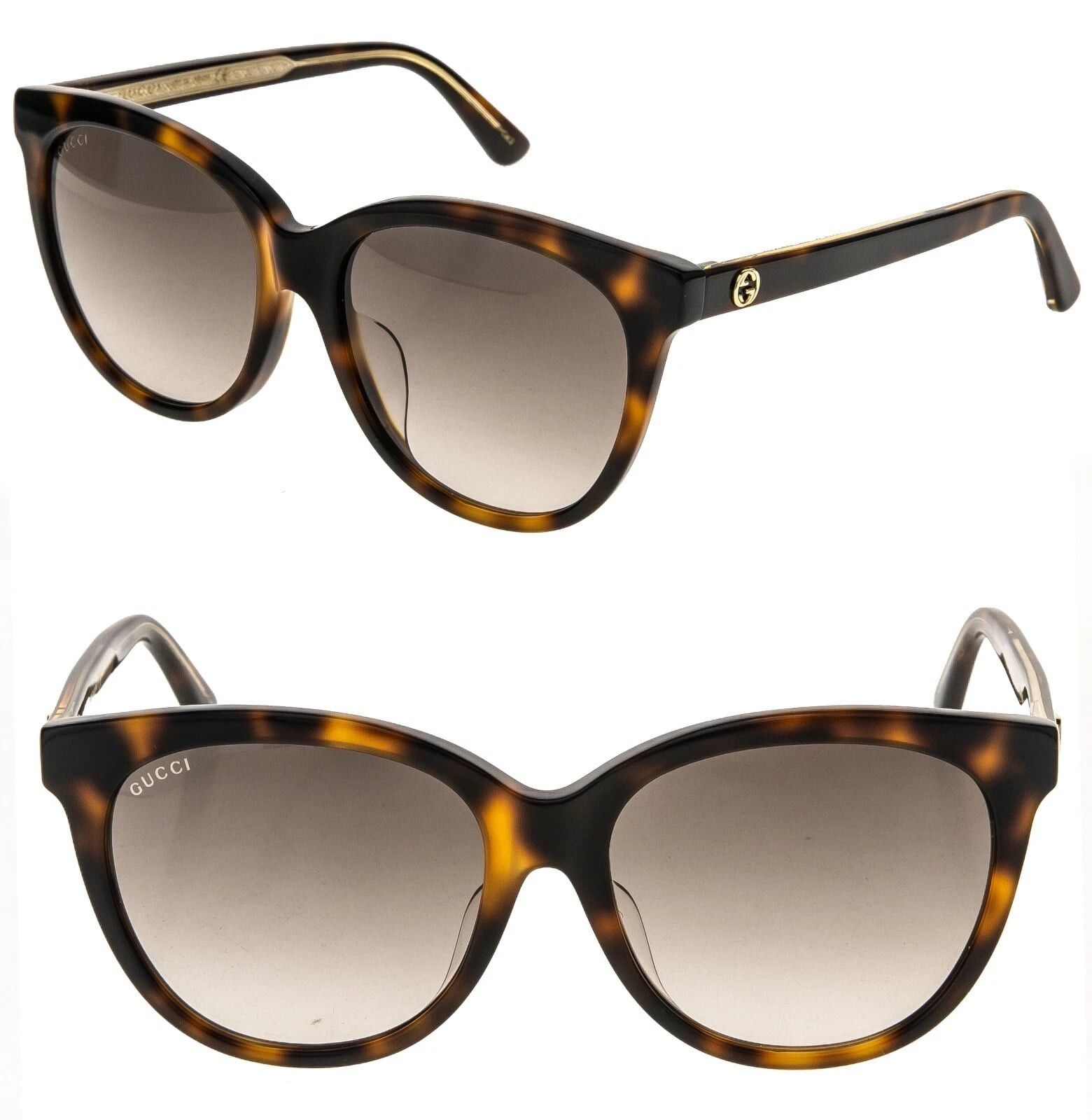 Gucci GUCCI GG0081S 0081 Crystal Havana Gradient Sunglasses 003 Size ONE SIZE - 1 Thumbnail