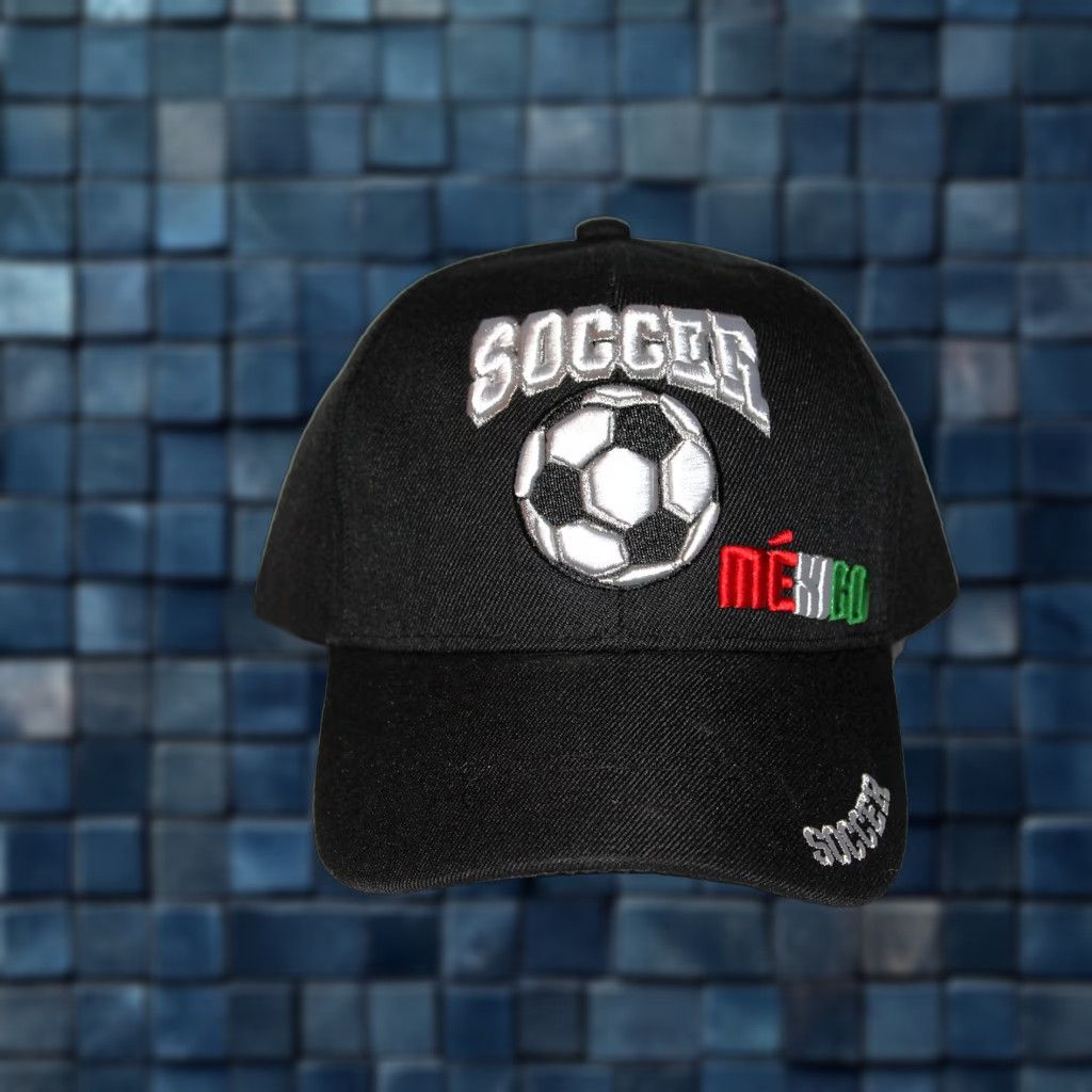 Vintage VINTAGE CALI Mexico Soccer Ball Baseball Cap Unisex Adults Adjustable Black Sports Fan Cap Size ONE SIZE - 1 Thumbnail