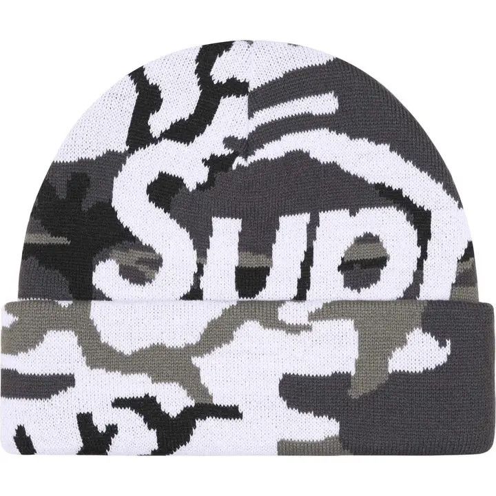 Supreme Camo Big Logo Beanie Size ONE SIZE - 1 Thumbnail