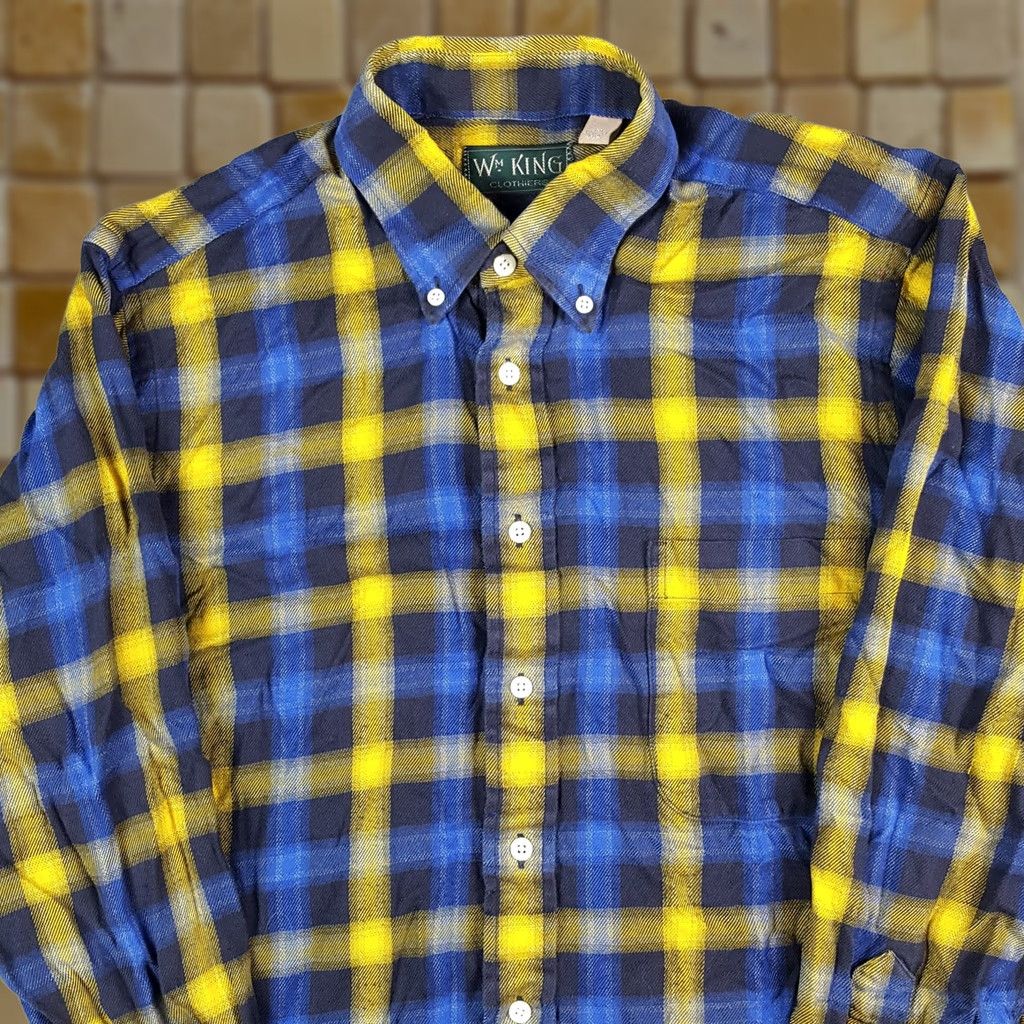 Vintage VINTAGE William King Shadow Plaid Flannel Western Button-Down Shirt Men M Collared Shirt Size US M / EU 48-50 / 2 - 1 Thumbnail