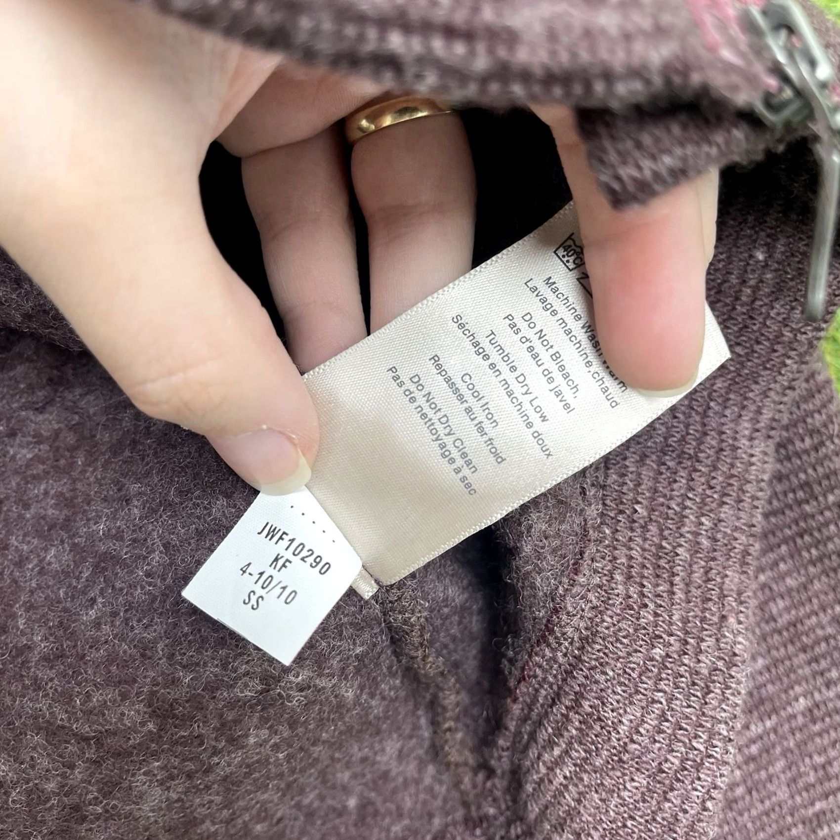 Merrell Merrell Jacket Womens Medium Wool Blend Full Zip Outdoor Gorpcore Warm Hiking Purple Wool Blend Lining Zip Pockets Logo Size M / US 6-8 / IT 42-44 - 3 Thumbnail