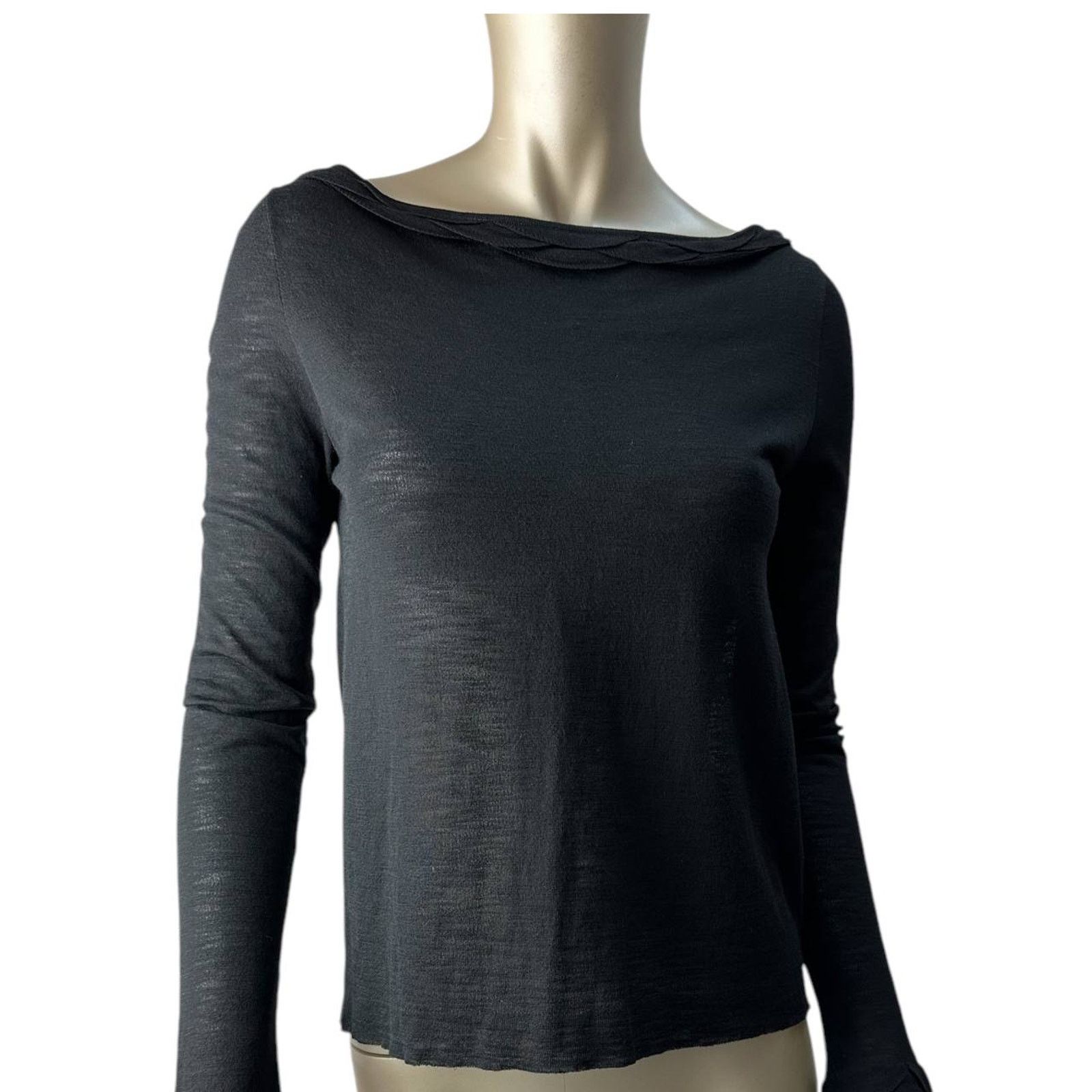 Chanel Chanel 2011 Black Viscone Top Sz.36 Size XS / US 0-2 / IT 36-38 - 5 Thumbnail