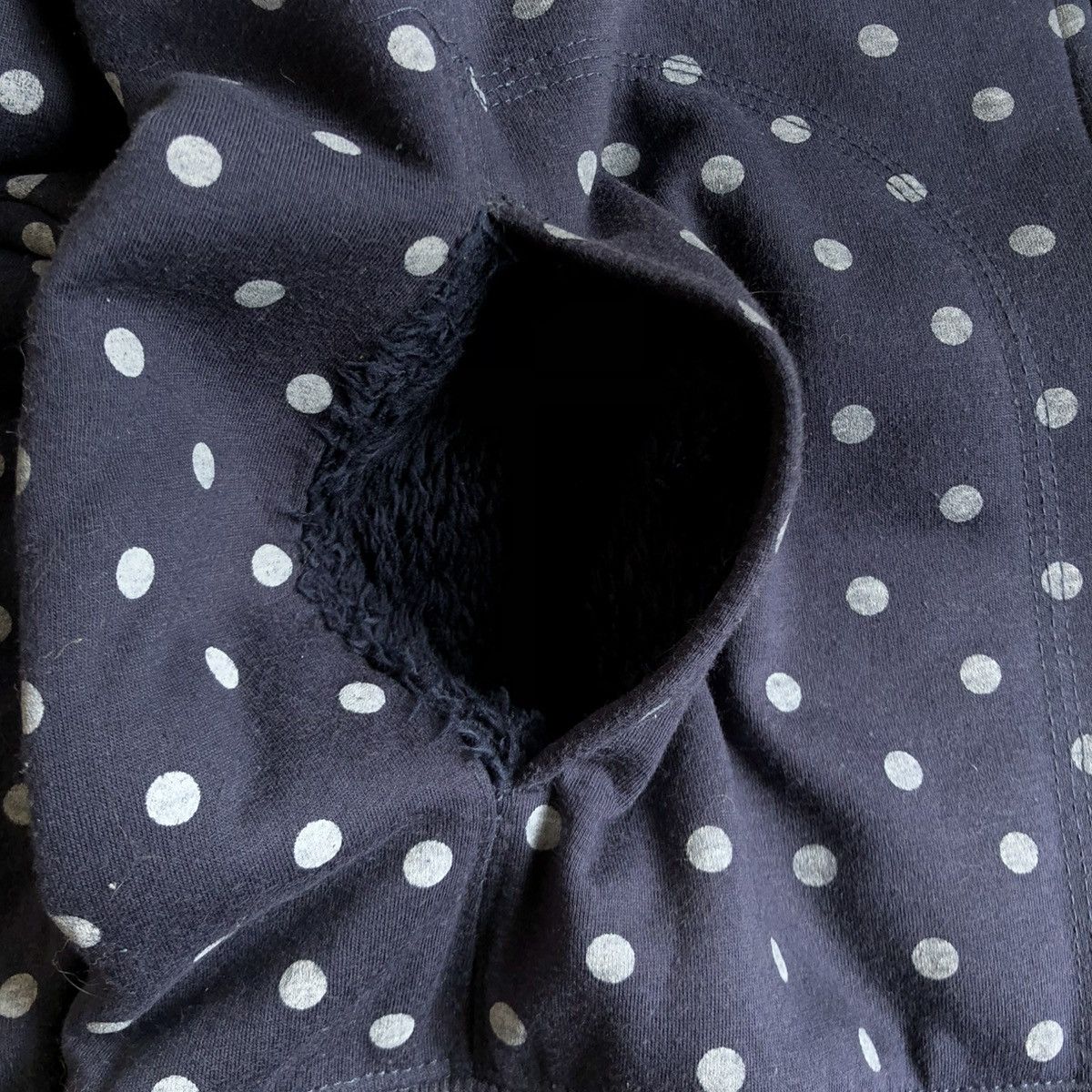 Hysteric Glamour 2000s GU Polkadot Motif Fur Ziphoodie Navy Lgb Ifsixwasnine Size US M / EU 48-50 / 2 - 8 Thumbnail