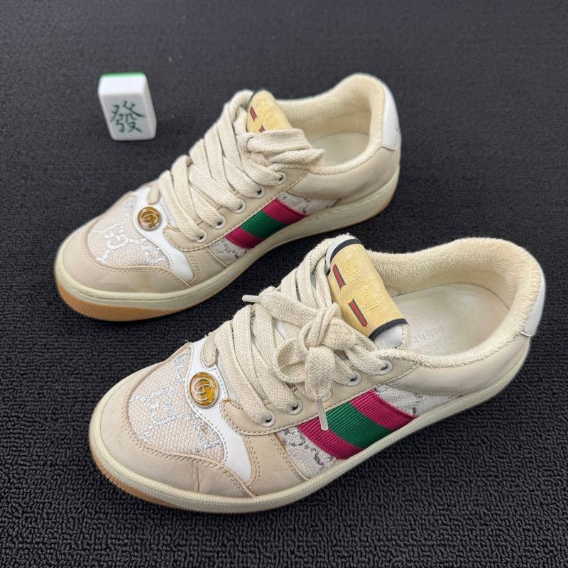 Gucci Gucci Beige Low-Top Kids' Sneakers - Size US 5 / EU 37 - 1 Thumbnail