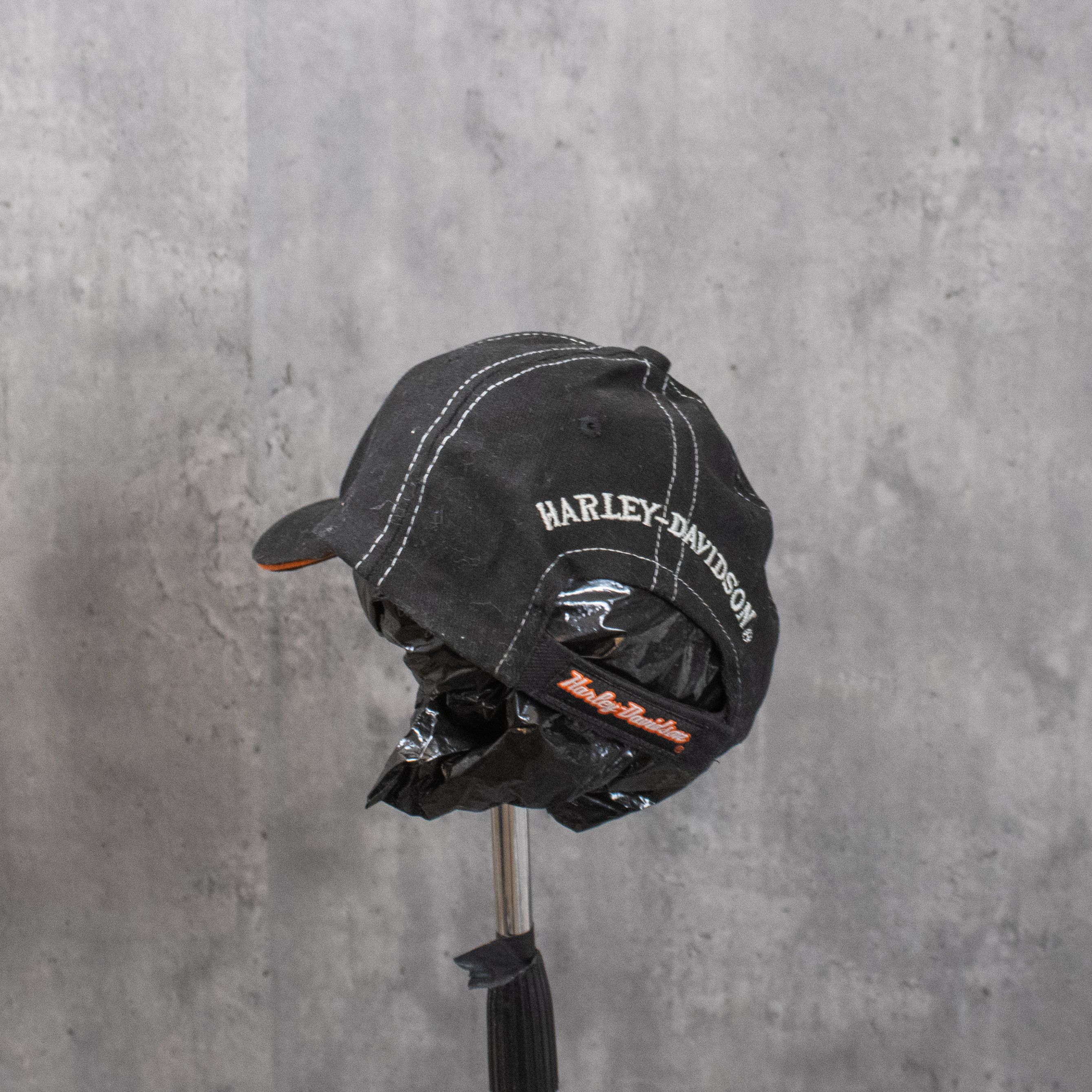 Harley Davidson Y2K 2000's 00's Harley Davidson Black 6 Pannel Hat Size ONE SIZE - 3 Thumbnail