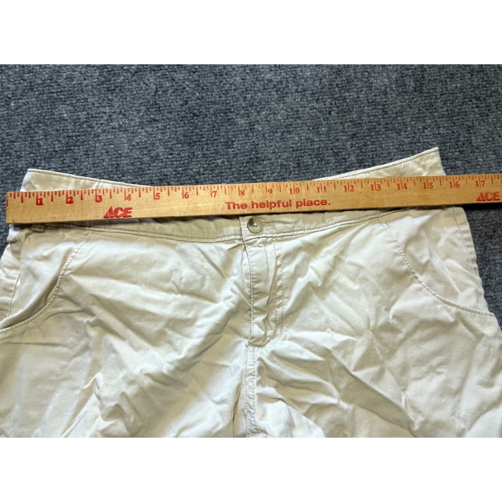 Vintage Columbia PFG Shorts Womens Size 8 Beige 100% Cotton Outdoor Fishing Hiking Athletic Pockets Size 30" / US 8 / IT 44 - 3 Thumbnail