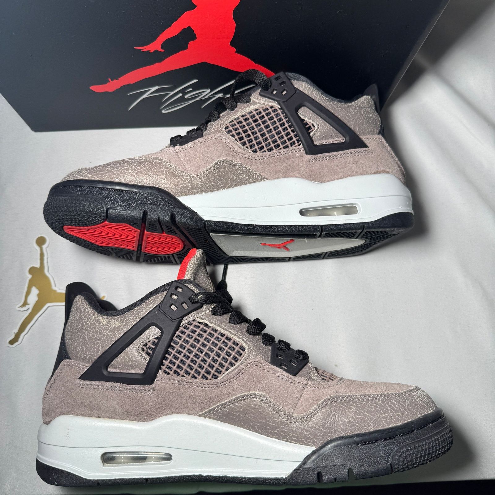 Jordan Brand × Nike Size 7 - Nike Air Jordan 4 Retro GS Taupe Haze Men's Shoes Size US 7 / EU 40 - 3 Thumbnail