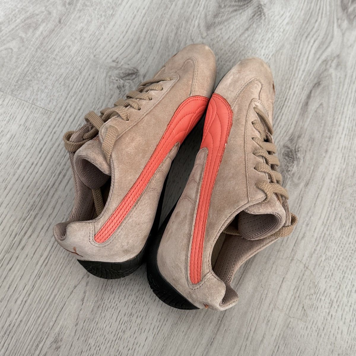 Puma Puma Speedcat Brown/Orange Suede Flat Sneakers Size US 7.5 / IT 37.5 - 7 Thumbnail