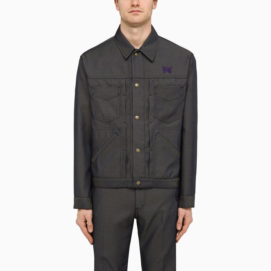 image of Needles O1D2Blof0424 Denim Jacket In Black, Men's (Size Medium)