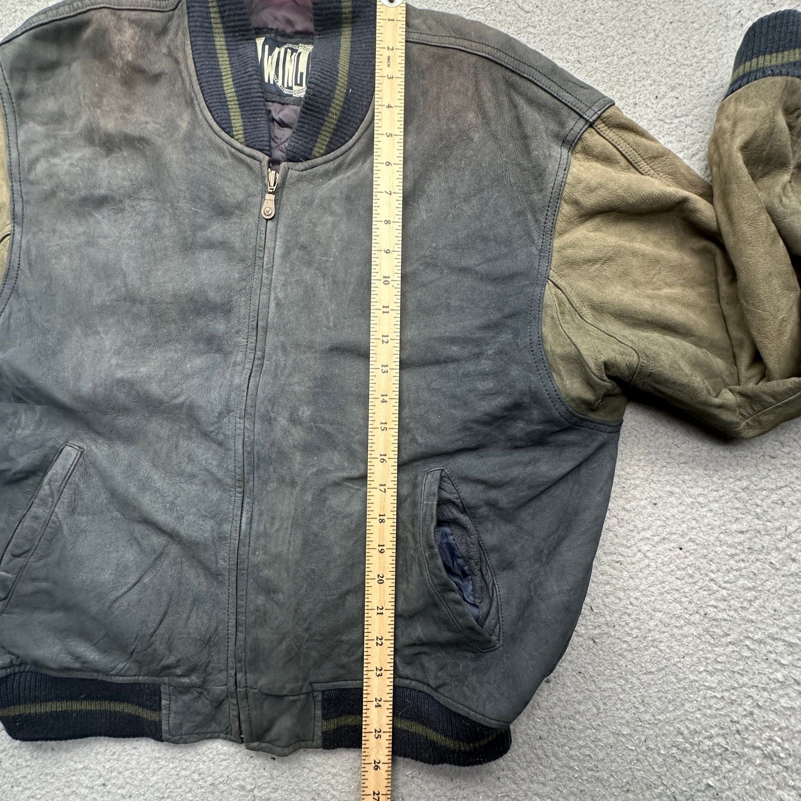 Other Vintage Winlit Two Tone Varsity Bomber Leather Jacket Large Size US L / EU 52-54 / 3 - 5 Thumbnail