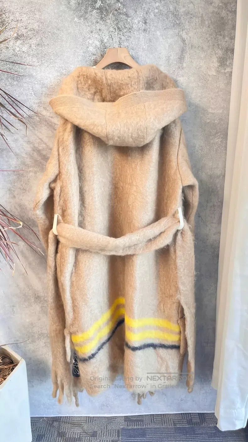 Loewe Loewe Brown Mohair Long Sleeve Coat Jacket Poncho Cape Size S / US 4 / IT 40 - 3 Thumbnail