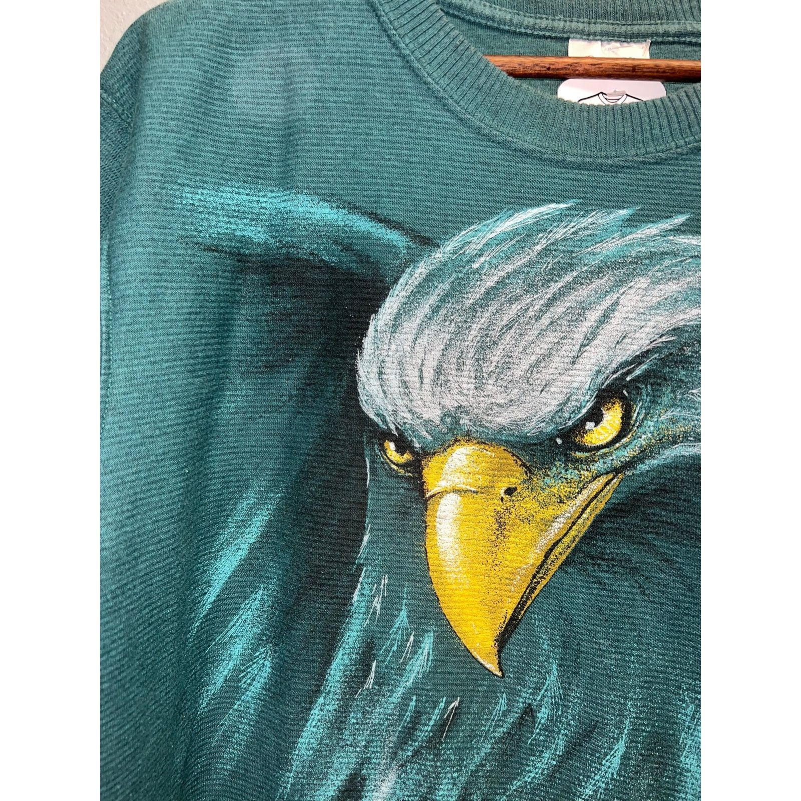 Vintage Vintage Bald Eagle Shirt Hazelwoods Green Bird Tee 90s Large Size US L / EU 52-54 / 3 - 2 Thumbnail