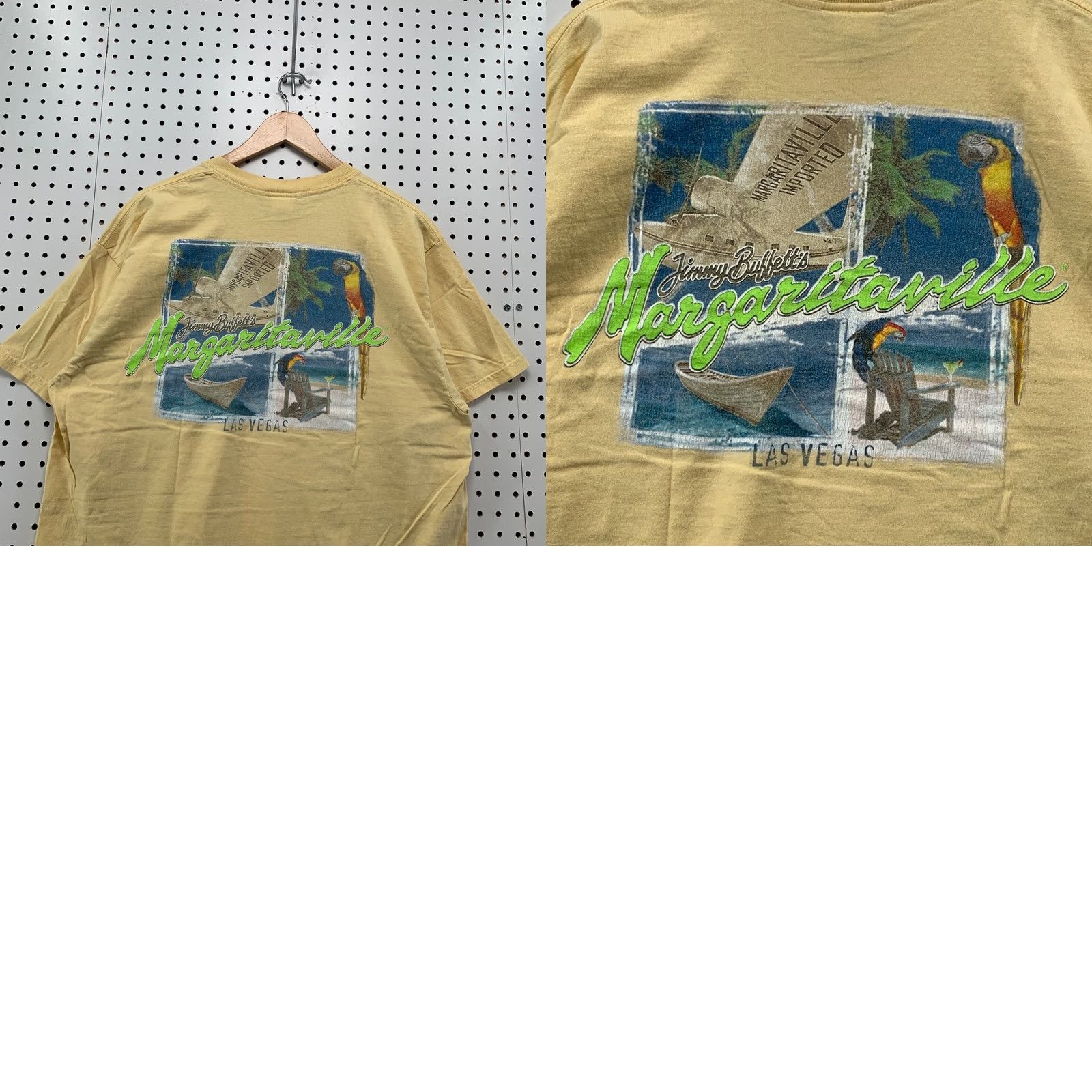 Vintage VINTAGE Margaritaville Shirt Yellow Adult XL Mens 23.5x29 Las Vegas Jimmy Buffett Margaritaville Shirt Yellow XL Mens Size US XL / EU 56 / 4 - 10 Thumbnail