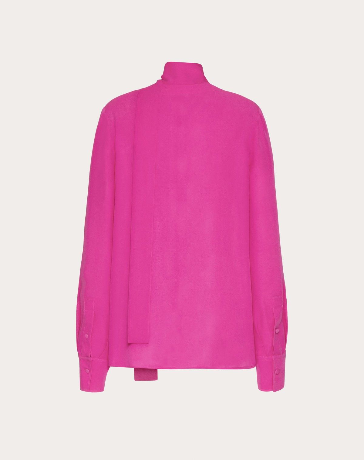 Valentino o1s1wg110525 Georgette Blouse in Pink Size XS / US 0-2 / IT 36-38 - 2 Thumbnail