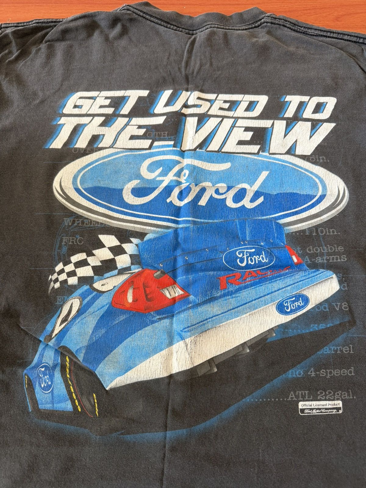 Vintage Vintage Ford Racing Washed Tee Shirt Size US XL / EU 56 / 4 - 5 Thumbnail
