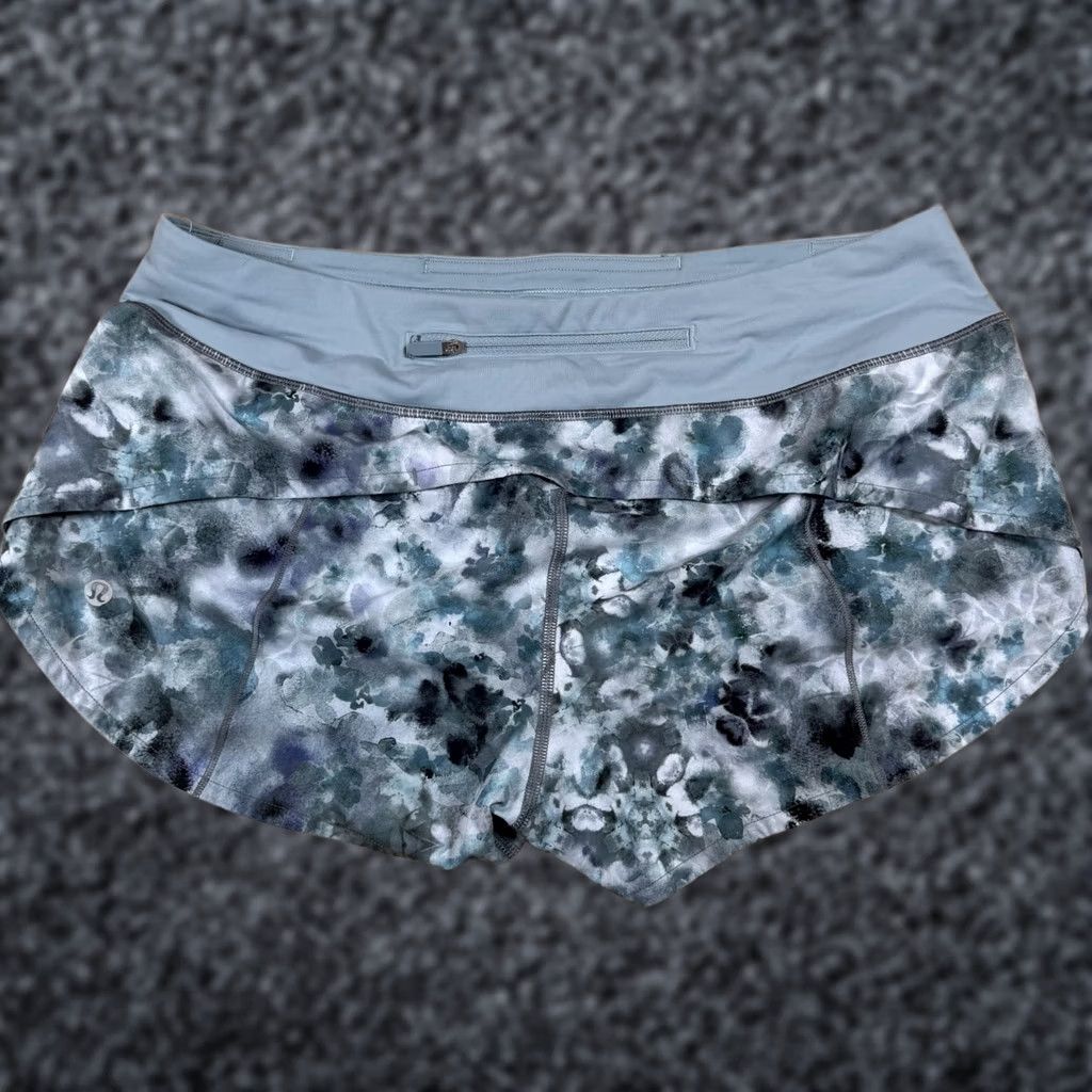 Lululemon Lululemon Shorts Womens 6 Speed Up Low-Rise Kaleidofloral Multi Blue Cast Floral Athletic Activewear Black Ladies Size 28" / US 6 / IT 42 - 1 Thumbnail