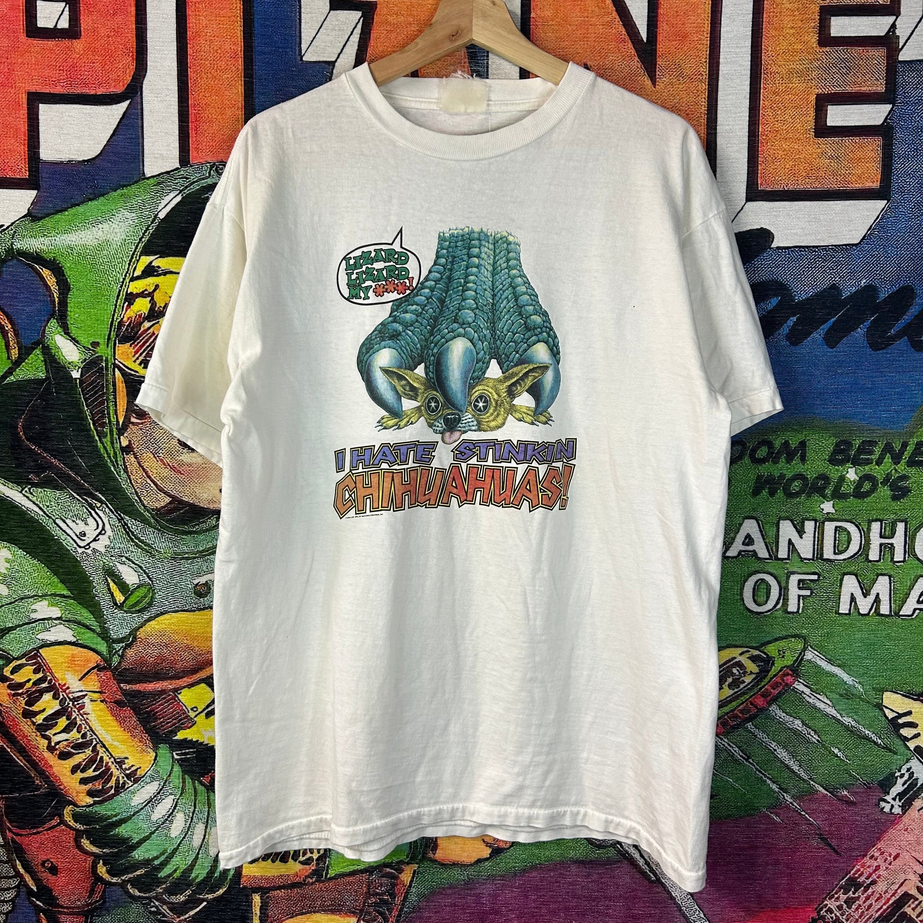 Vintage Vintage 90s Chihuahua Lizard Taco Bell Parody Tee Size Large Size US L / EU 52-54 / 3 - 1 Thumbnail