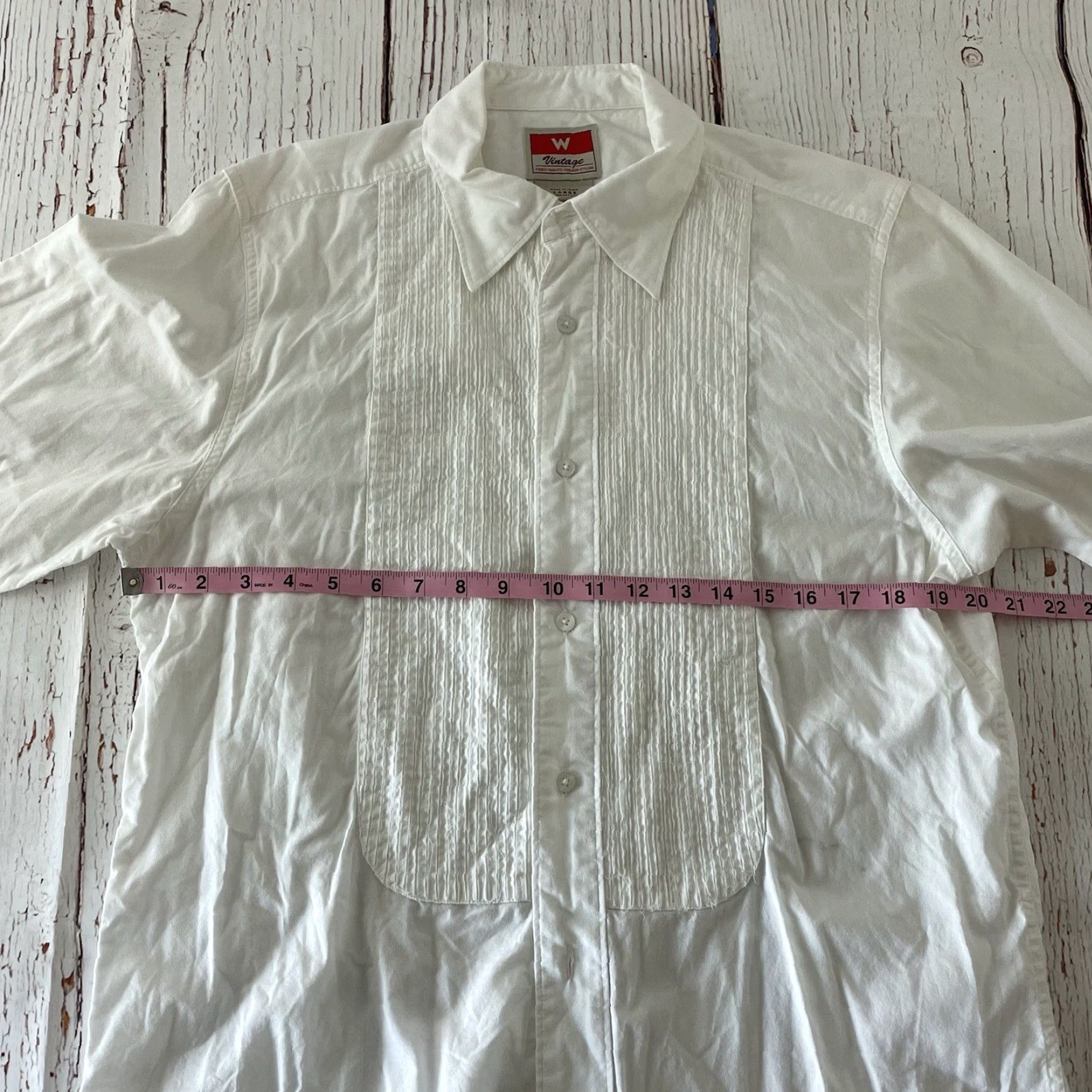 Wrangler Wrangler Shirt Mens L White Solid Long Sleeve Button-Up Size US L / EU 52-54 / 3 - 4 Thumbnail
