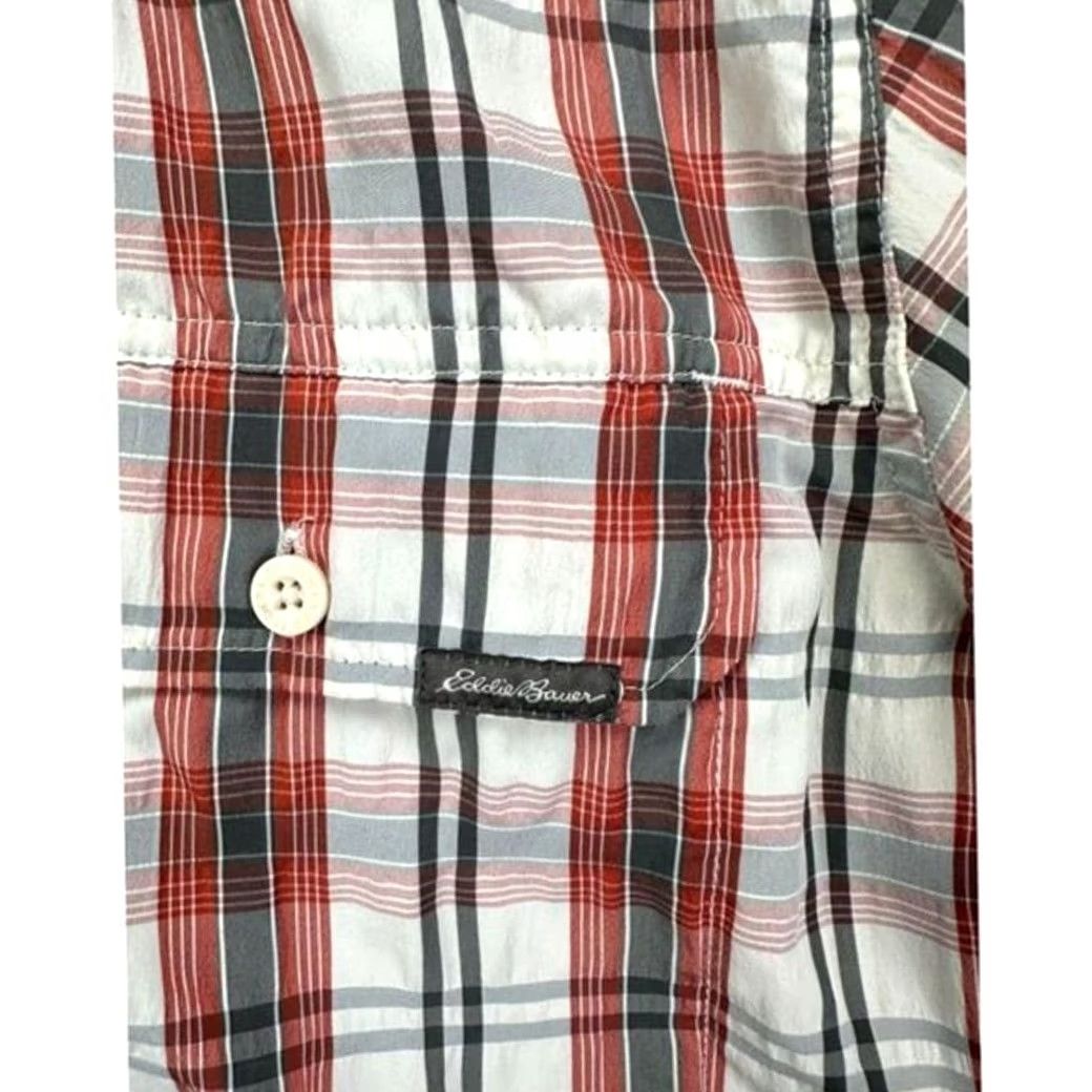 Eddie Bauer Eddie Bauer Shirt Large Mens Red Plaid Short Sleeve Button-Up Travel Size US L / EU 52-54 / 3 - 5 Thumbnail