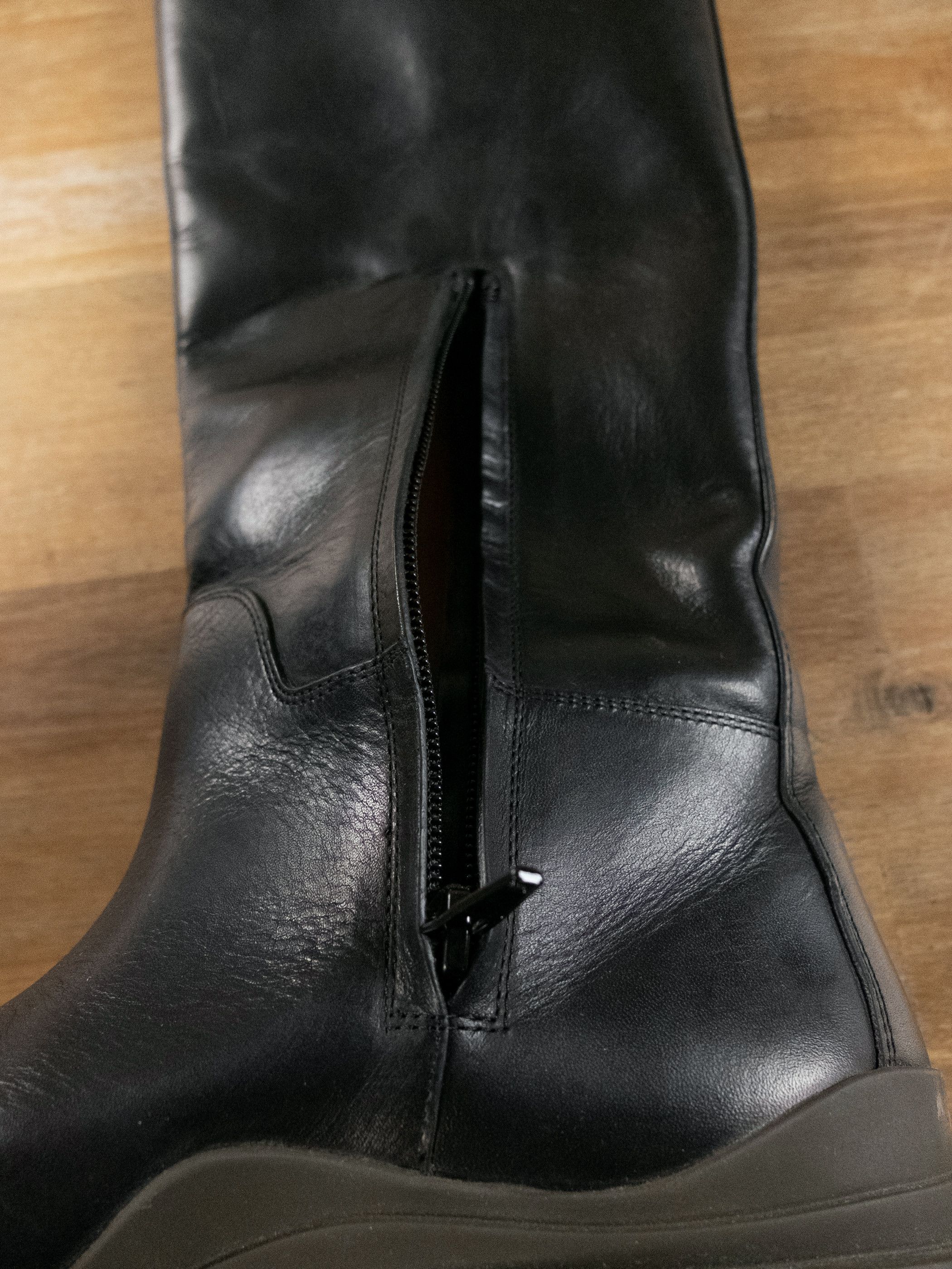 Bottega Veneta BOTTEGA VENETA Tire black green leather tall boots 8 38 q Size US 8 / IT 38 - 6 Thumbnail