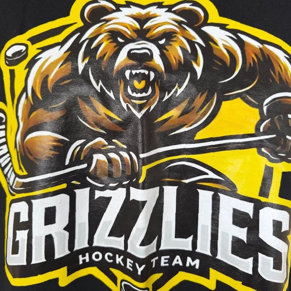 Jerzees JERZEES Grizzlies Hockey Team T Shirt Mens XL Black Size US XL / EU 56 / 4 - 3 Thumbnail