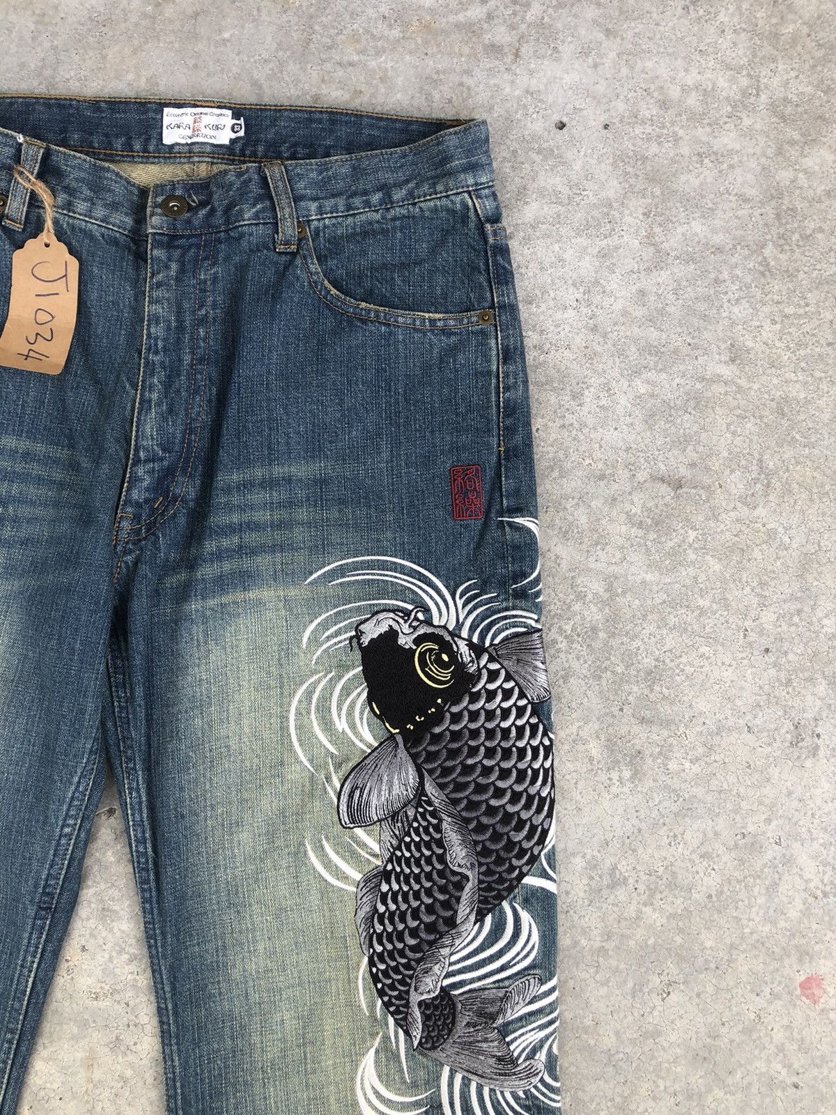 Karakuri Tamashii Karakuri Tamashii Embroidered Jeans Distressed Size US 32 / EU 48 - 5 Thumbnail