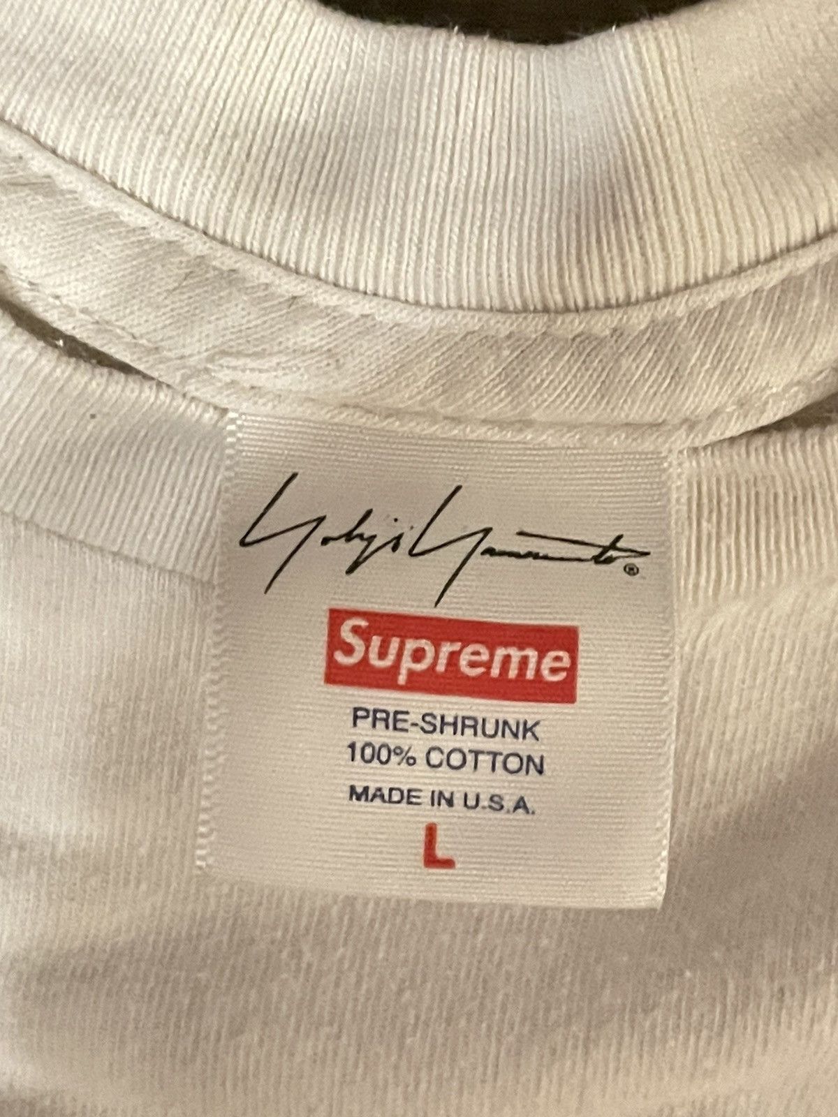 Supreme × Yohji Yamamoto Supreme x Yohji Yamamoto Tee Size US L / EU 52-54 / 3 - 3 Thumbnail