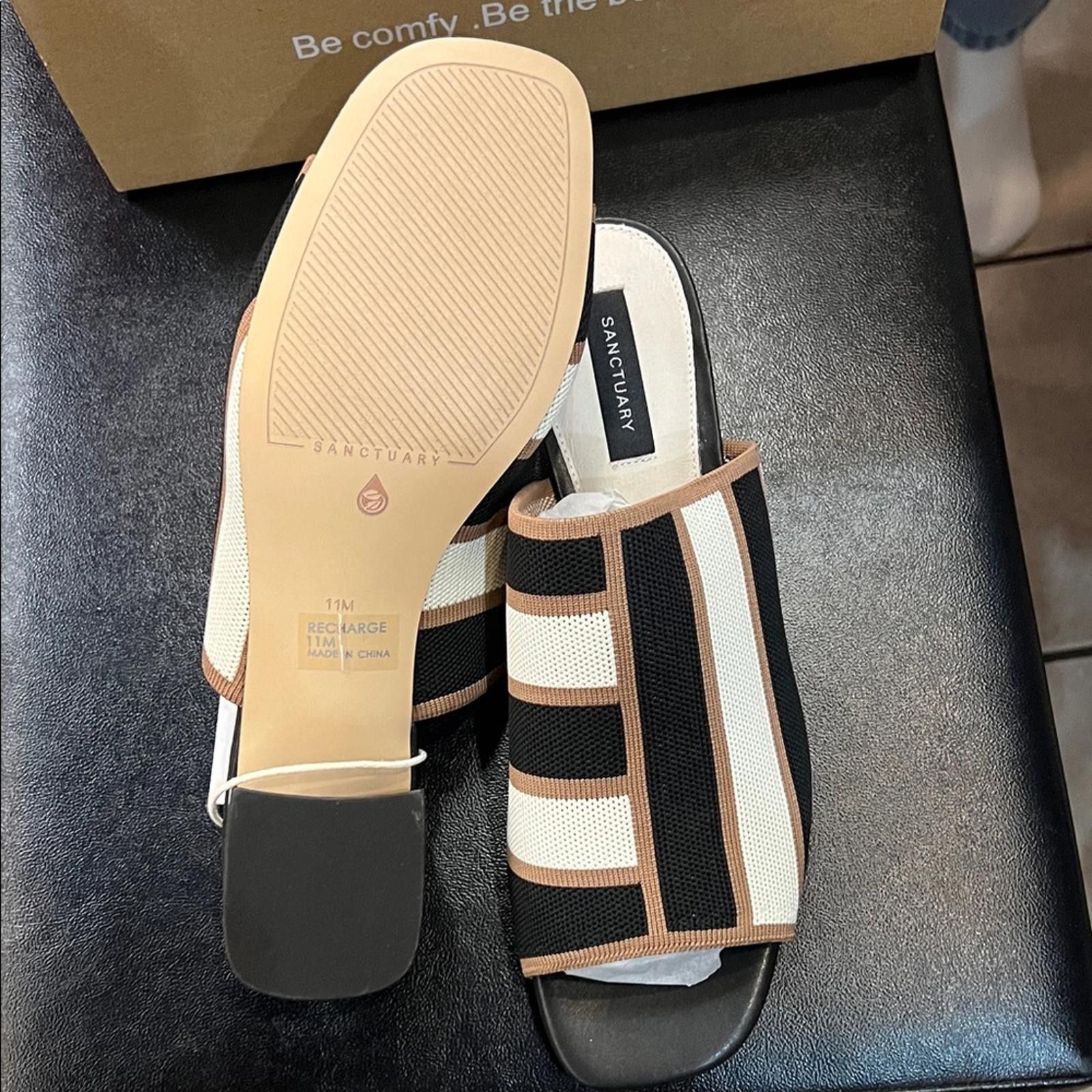 Sanctuary Sanctuary Black, White, and Tan Women's Mules Size US 11 / IT 41 - 5 Thumbnail