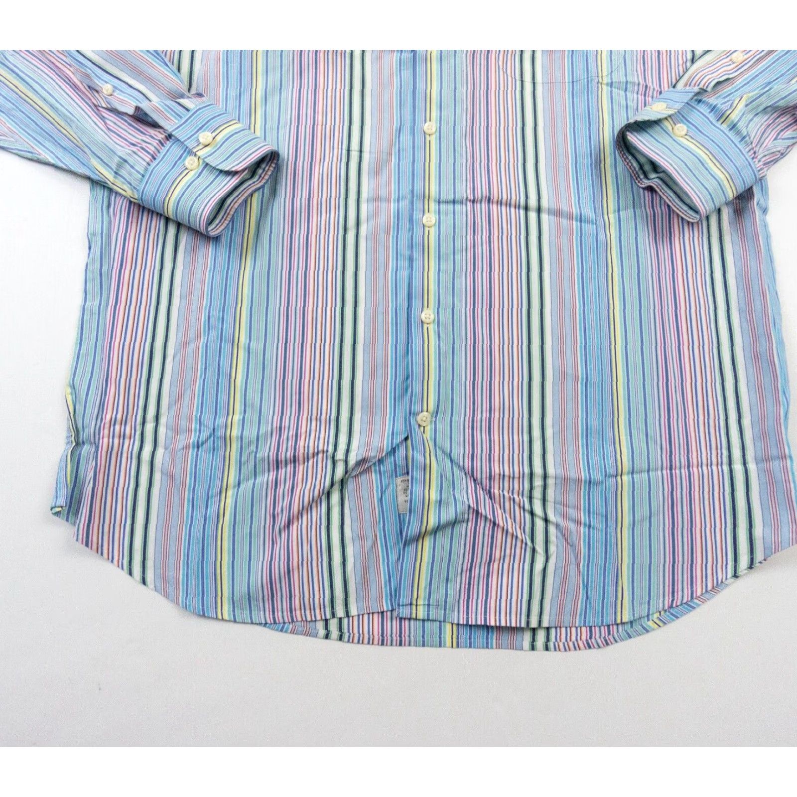 Peter Millar Peter Millar Shirt Mens XL Button-Down Long Sleeve Striped Multicolor Cotton Preppy Colorful Mens Size US XL / EU 56 / 4 - 3 Thumbnail