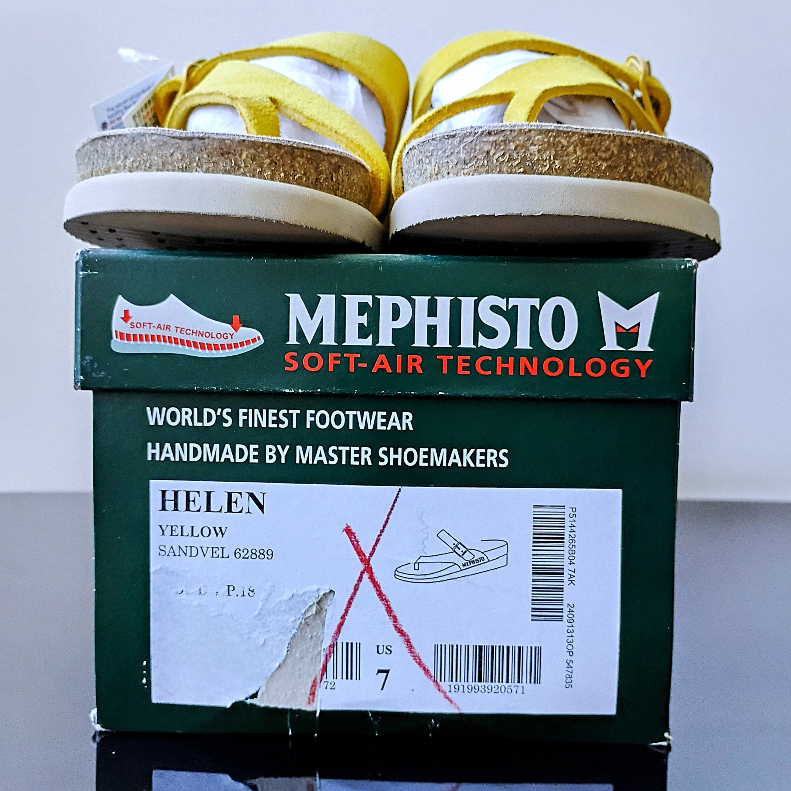 Mephisto Mephisto Women's Helen Toe Loop Sandal in Beautiful Yellow Size US 7 / IT 37 - 15 Thumbnail