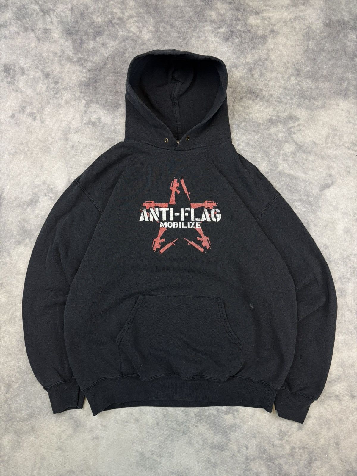 Band Tees × Vintage Anti-Flag Mobilize Band Rock Hoodie Sweatshirt Bad Religion Size US L / EU 52-54 / 3 - 1 Thumbnail