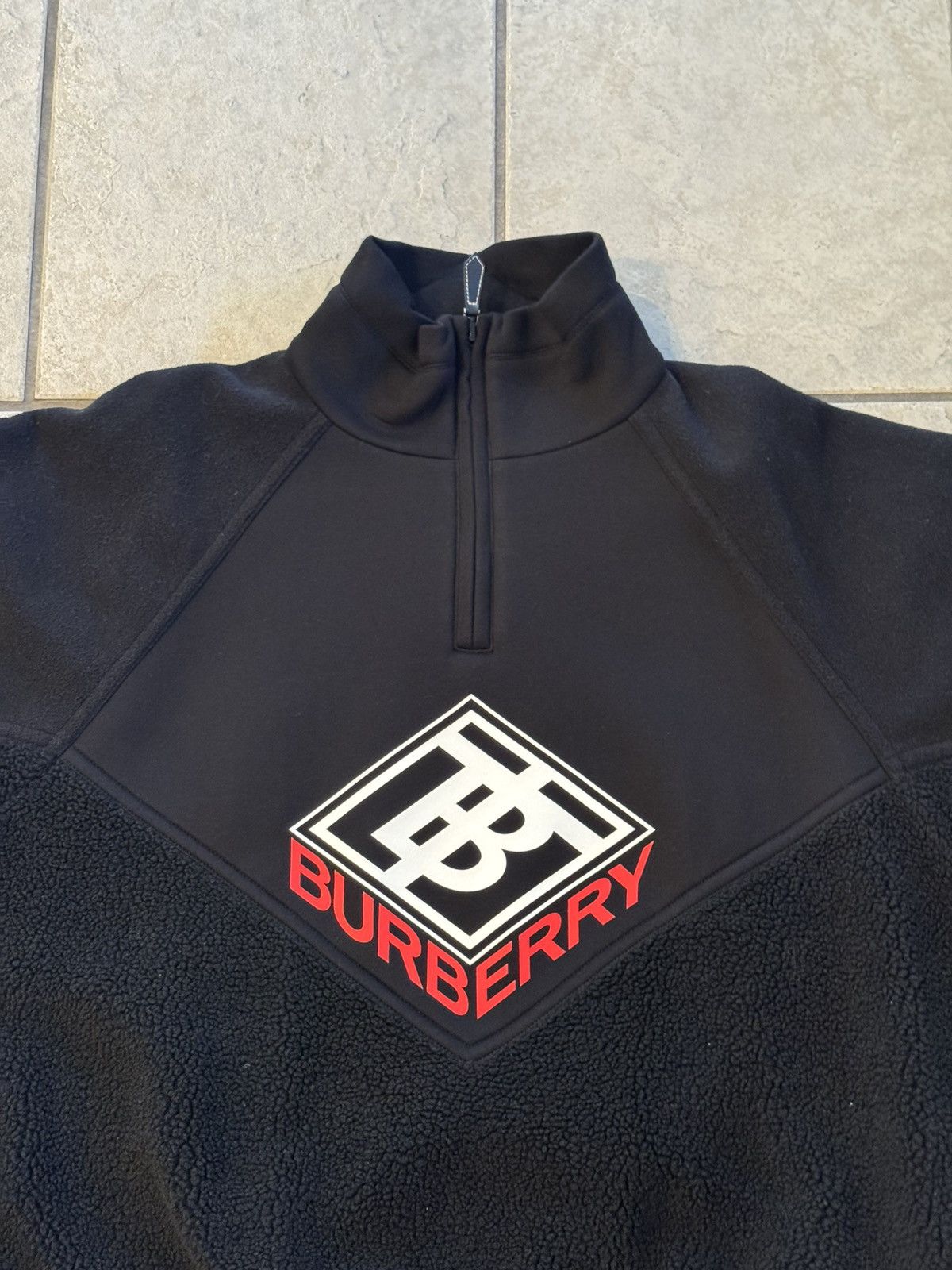 Burberry Burberry TB Monogram Half-Zip Sherpa/Fleece Pullover Size US M / EU 48-50 / 2 - 3 Thumbnail
