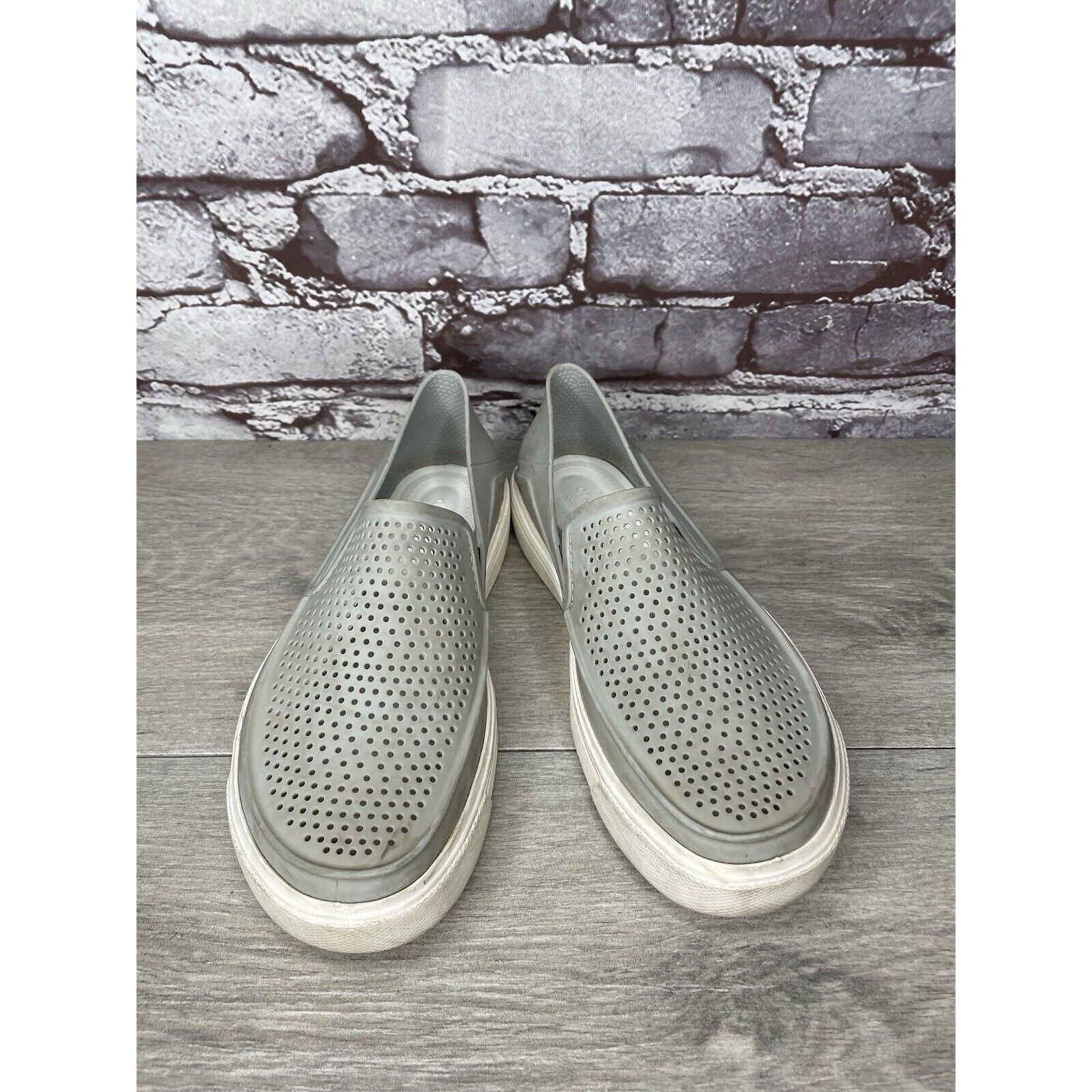 Crocs Crocs Iconic Comfort Citilane Roka Gray Perforated Loafers S Size US 5.5 / IT 35.5 - 2 Thumbnail