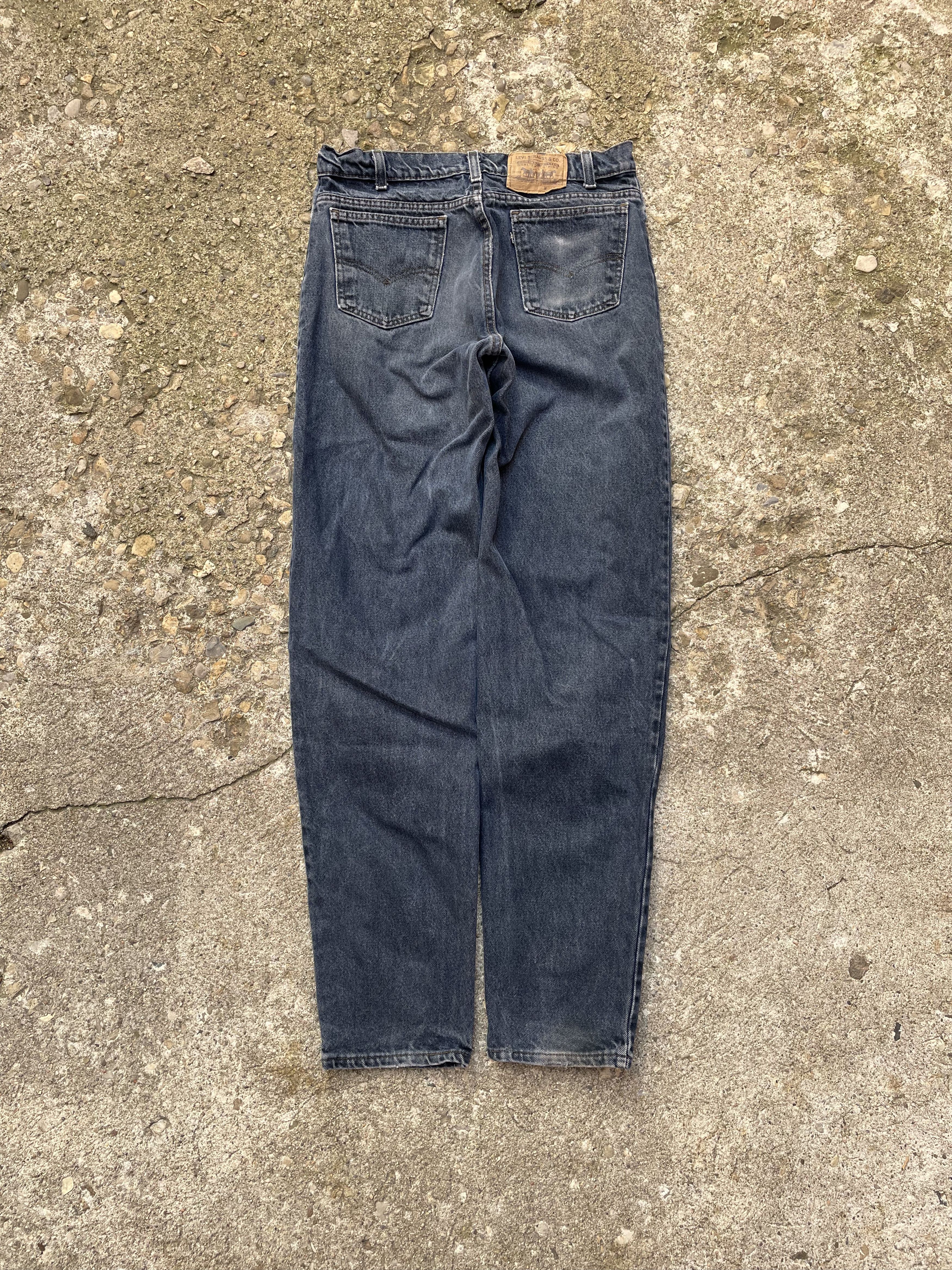 Levi's × Vintage VTG 1990 Levi's 550 Dark Wash Denim Jeans Size US 33 - 2 Thumbnail
