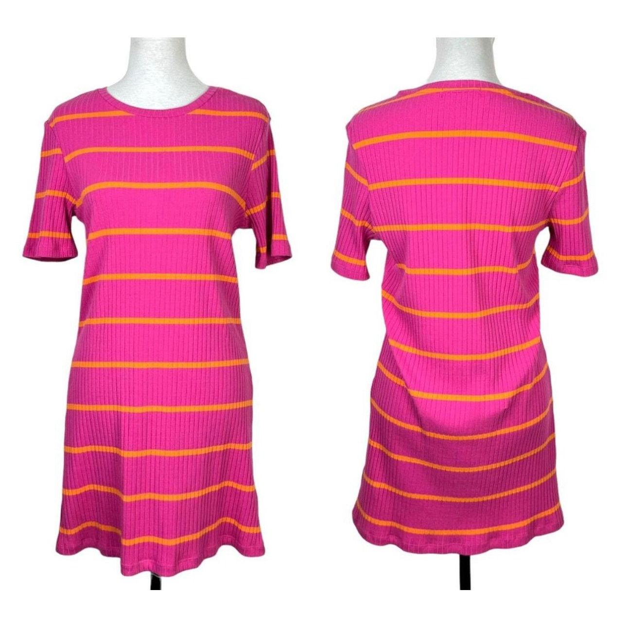 Sanctuary Sanctuary Tangerine Tart Stripe Mini Dress, Plus Size 3X Size 3XL / US 20-22 - 4 Thumbnail